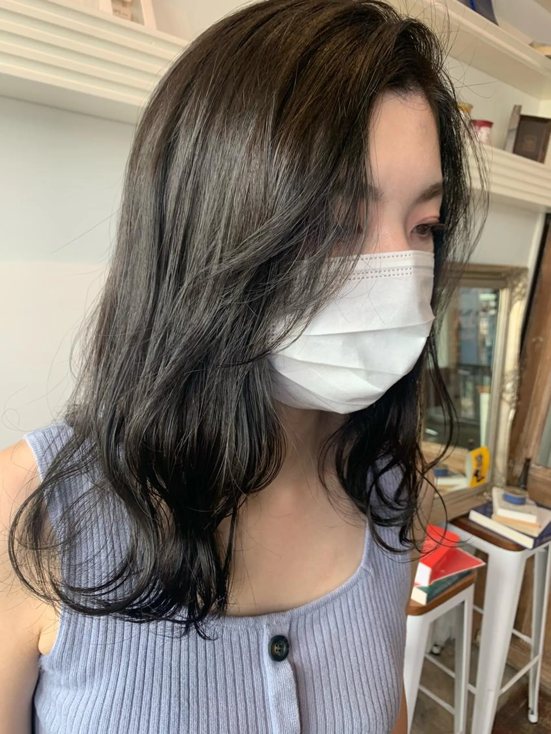 セミロング ヘアカラー トリートメント ヘッドスパ ヘアセット 山口 竣也のヘアスタイル