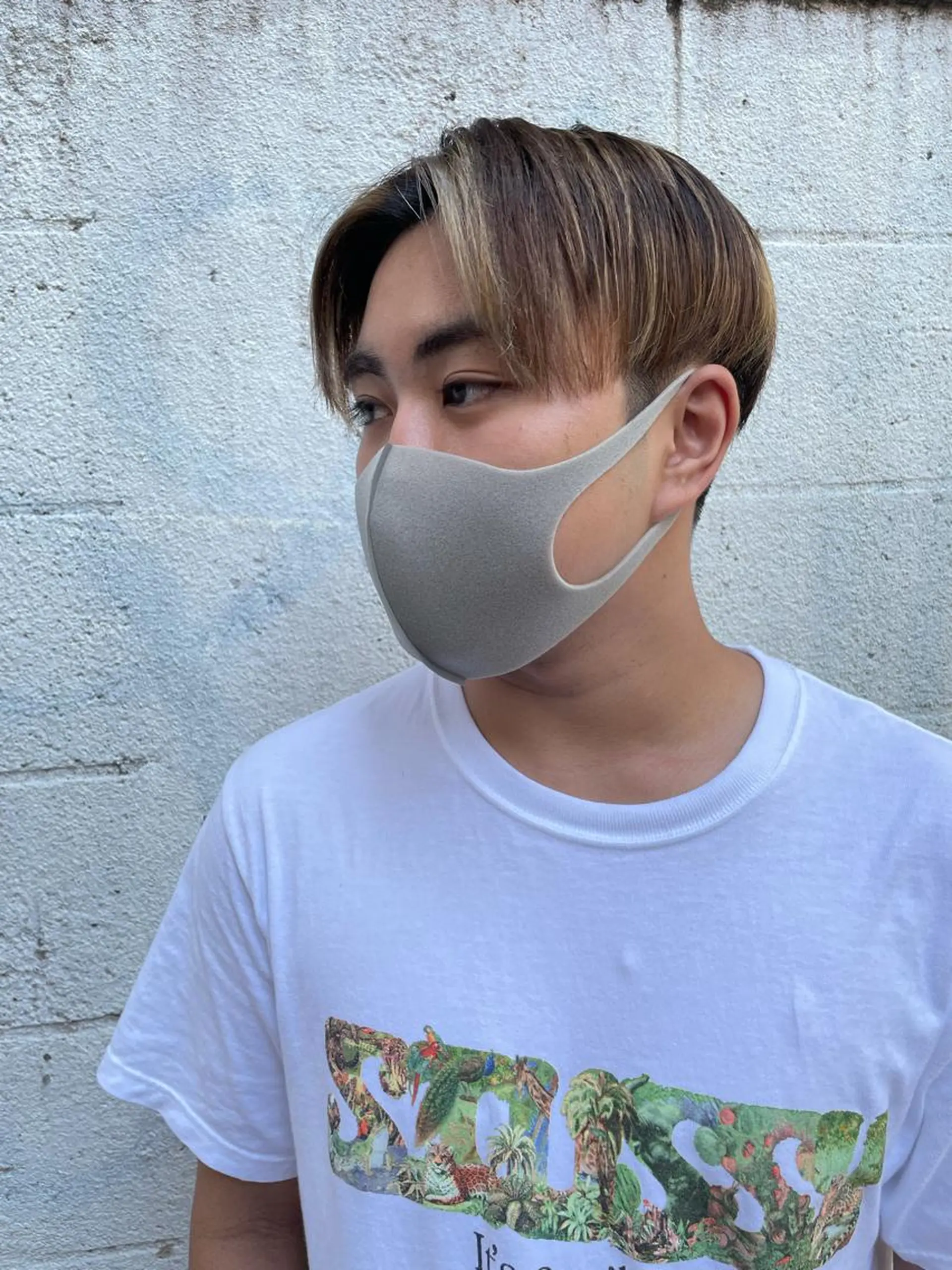ミディアム ミストバング 渋谷 ミモザワークス タニグチヨシユキのヘアスタイル