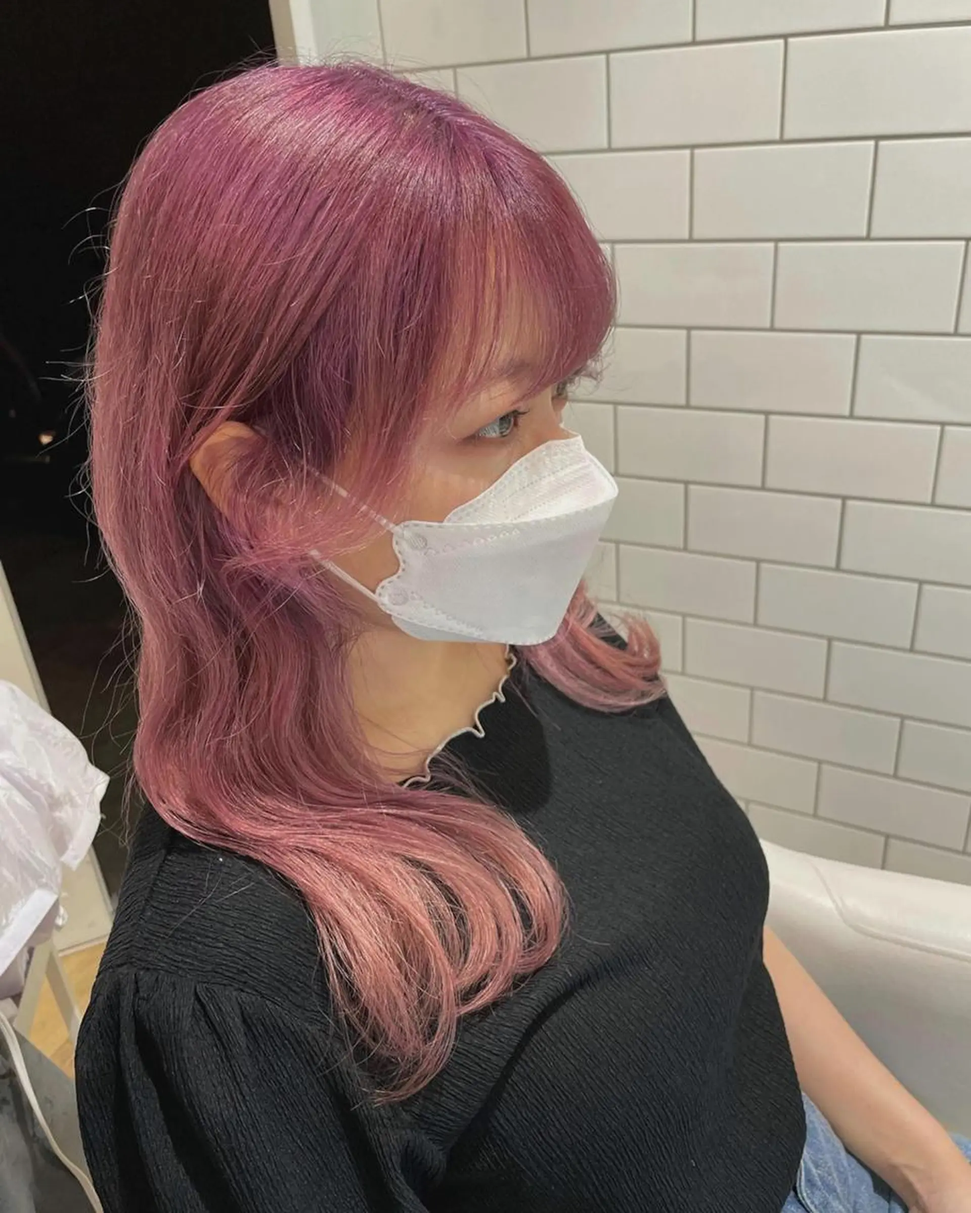 ミディアム カラー パーマ ヘアアレンジ メンズ キッズ ネイル マツエク・マツパ メンズブリーチ メンズハイトーン ブリーチ ハイトーンカラー ラベンダーカラー 🫧垢抜けヘア🫧 SHIORIのヘアスタイル