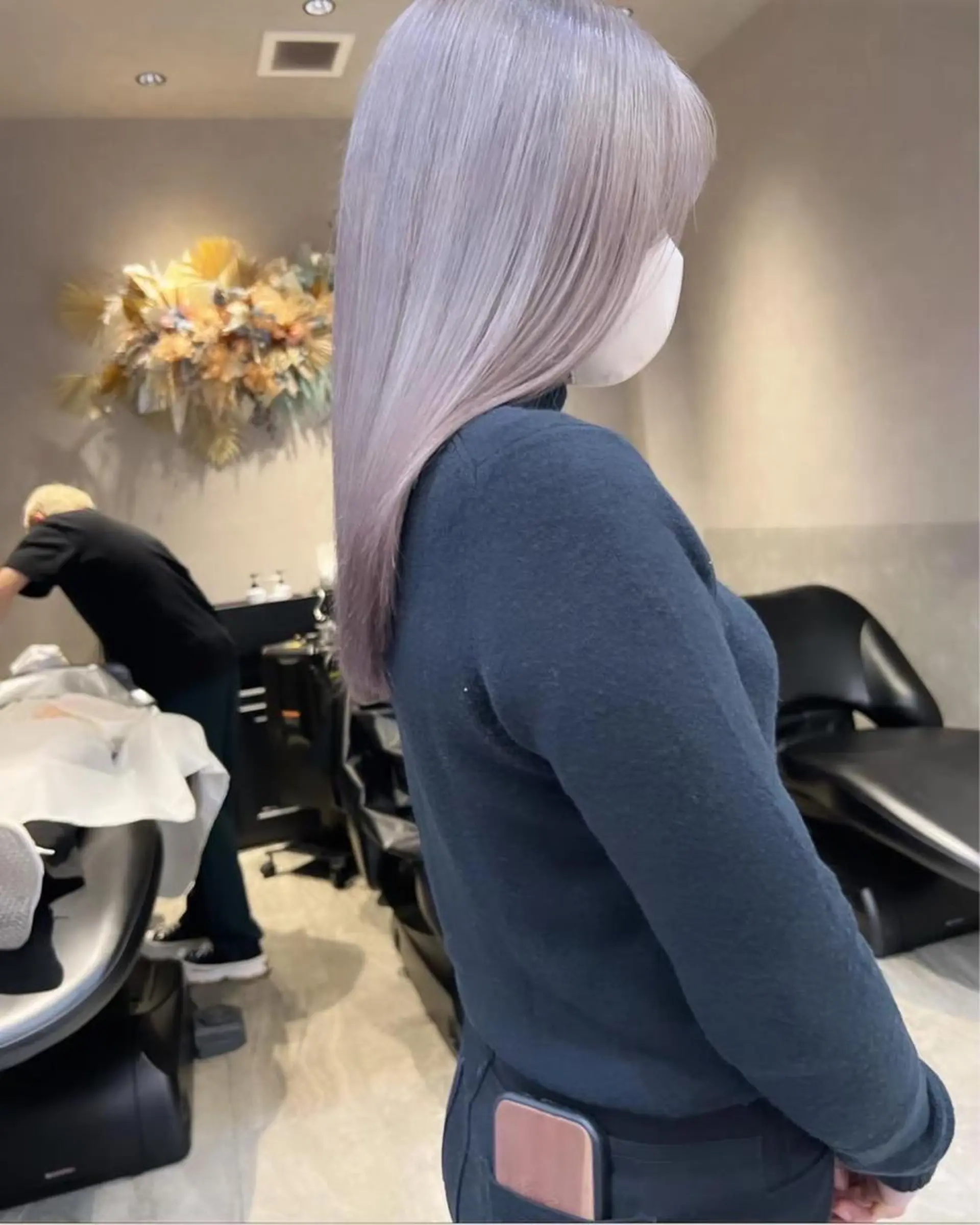 ロング カラー メンズ 【いっせい】ブリーチ 無しＷカラー×カットのヘアスタイル