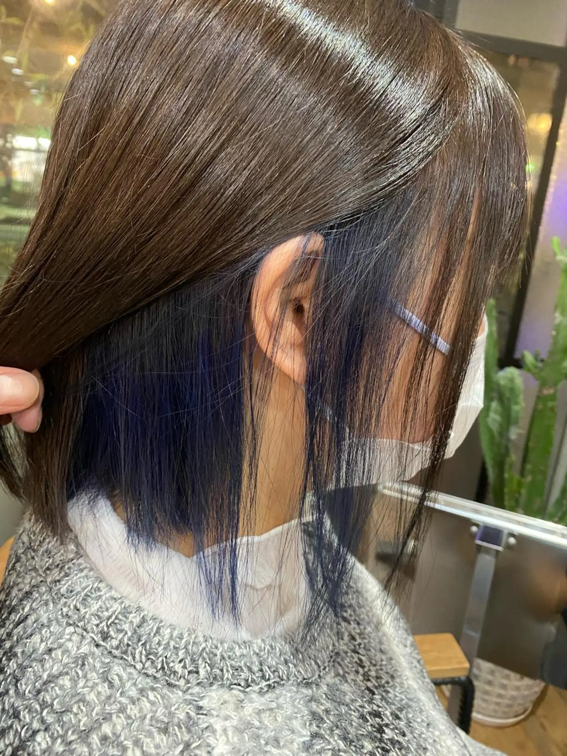 ショート カラー ブルーカラー インナーカラー ヘアカラー トリートメント ケアカラーリスト✂️ SHIAN   フジのヘアスタイル