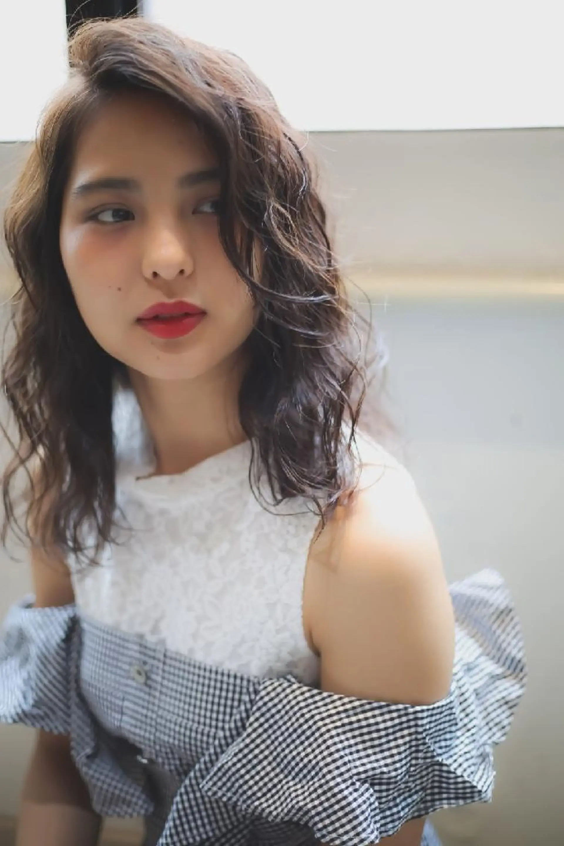 ミディアム カット パーマ 田邉 俊和のヘアスタイル