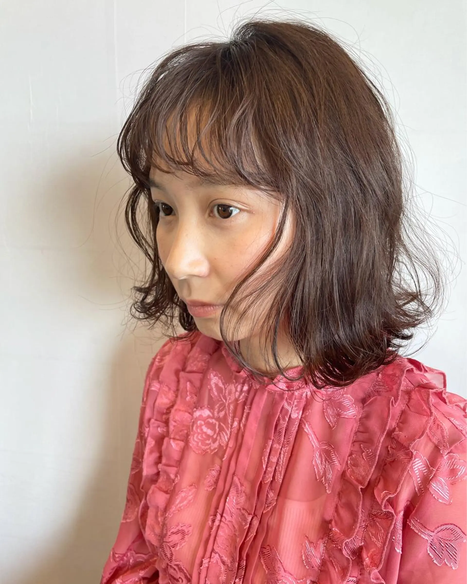ミディアム カラー ヘアアレンジ カット トリートメント 徳永 実沙のヘアスタイル