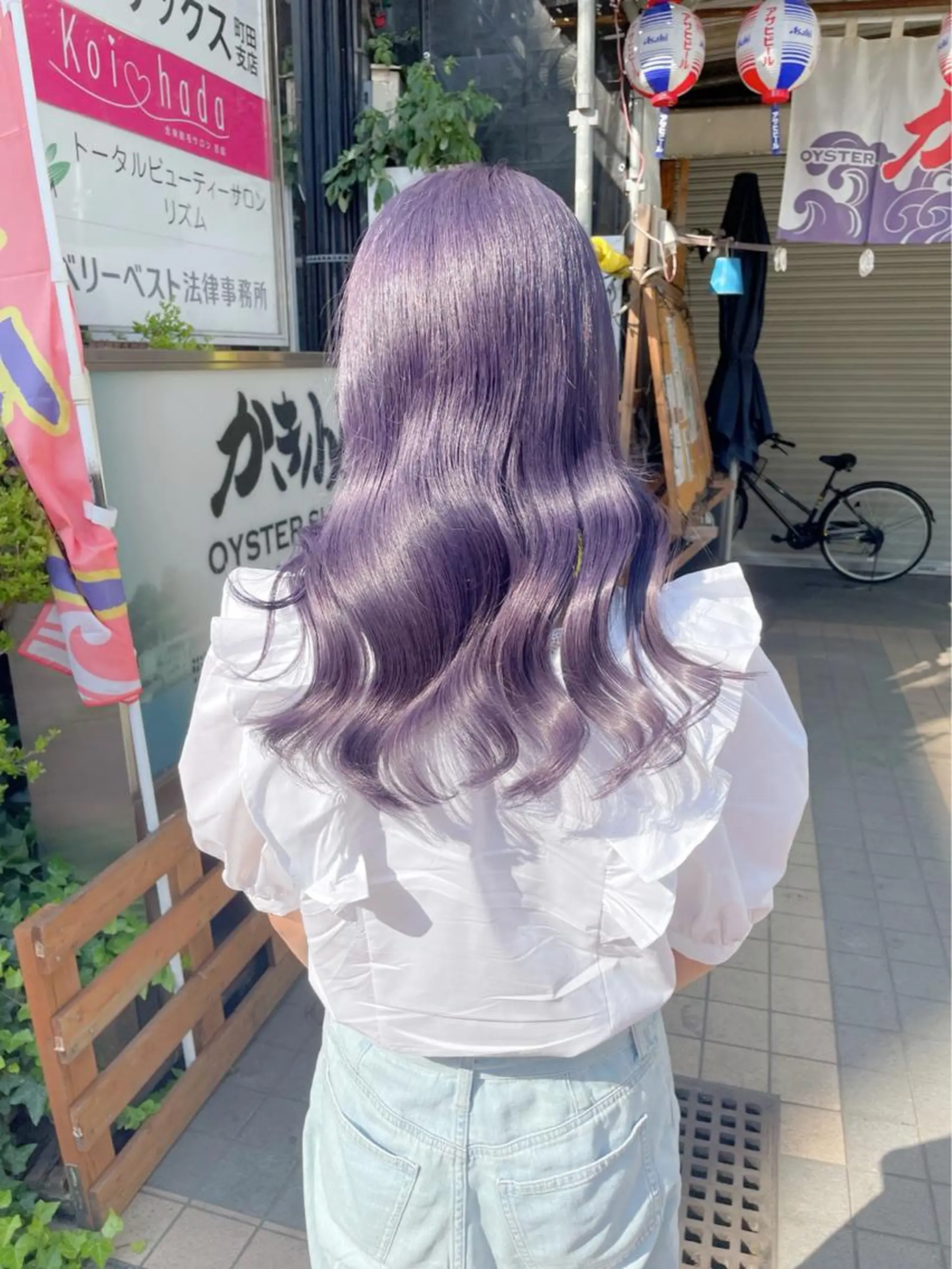セミロング カラー ハイトーン×髪質改善 💍tiam💍のヘアスタイル