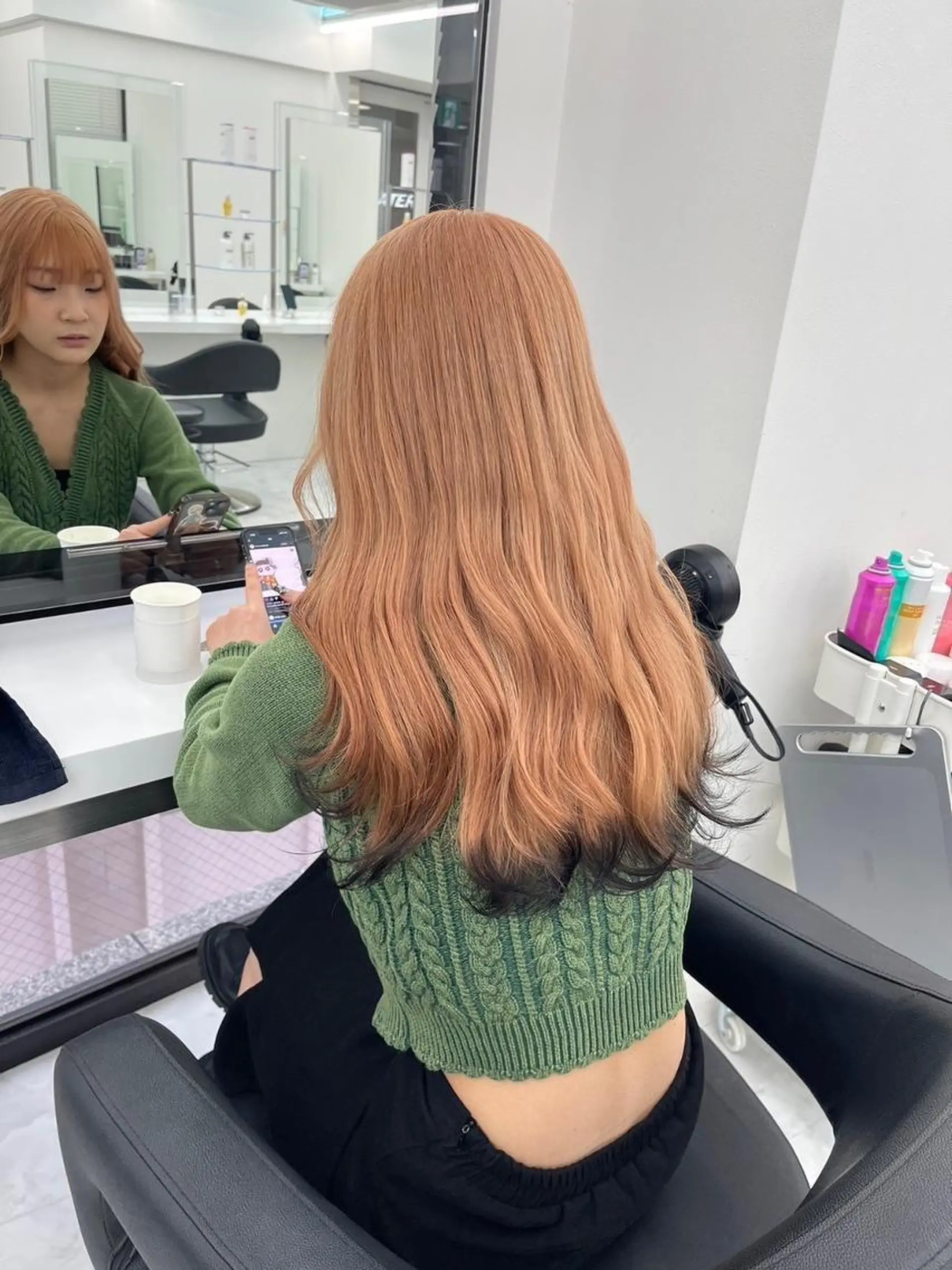 カラー 韓国うる艶ベージュ 🤎まなかのヘアスタイル
