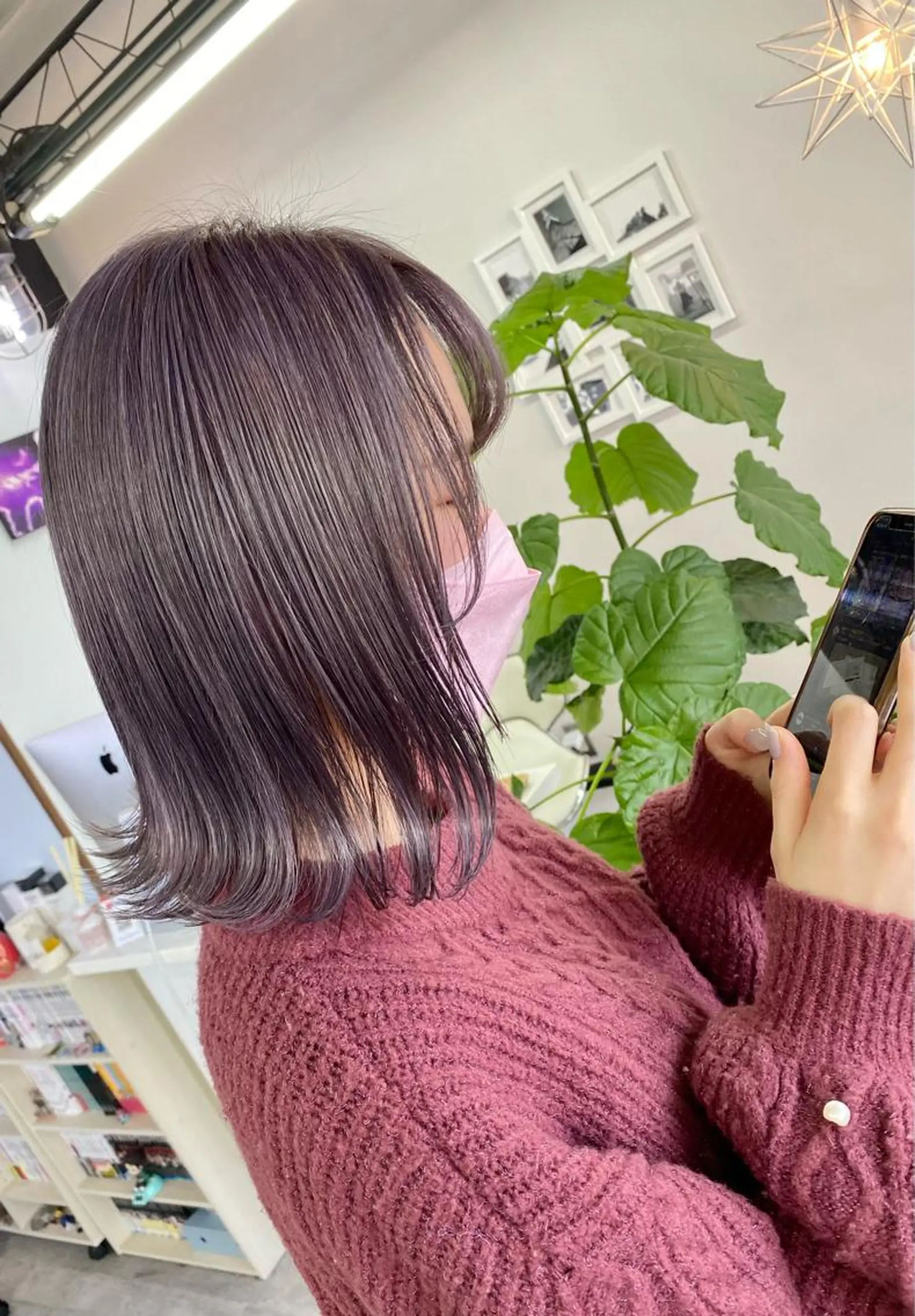 ミディアム カラー 名畑 裕貴のヘアスタイル
