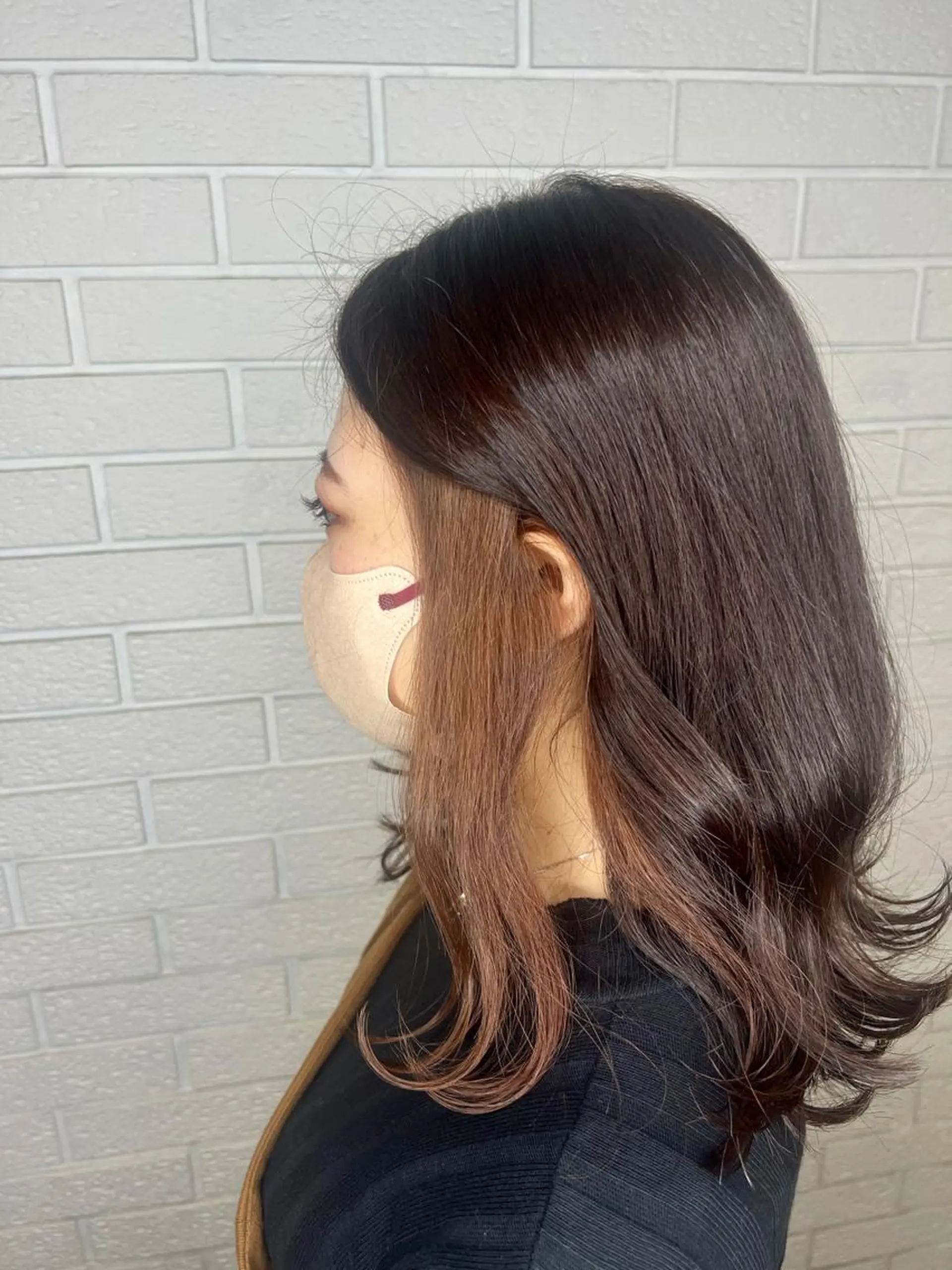 セミロング カラー ブリーチ デザインカラー イヤリングカラー インナーカラー ピンクカラー 髪質改善✨艶カラー MASAYAのヘアスタイル