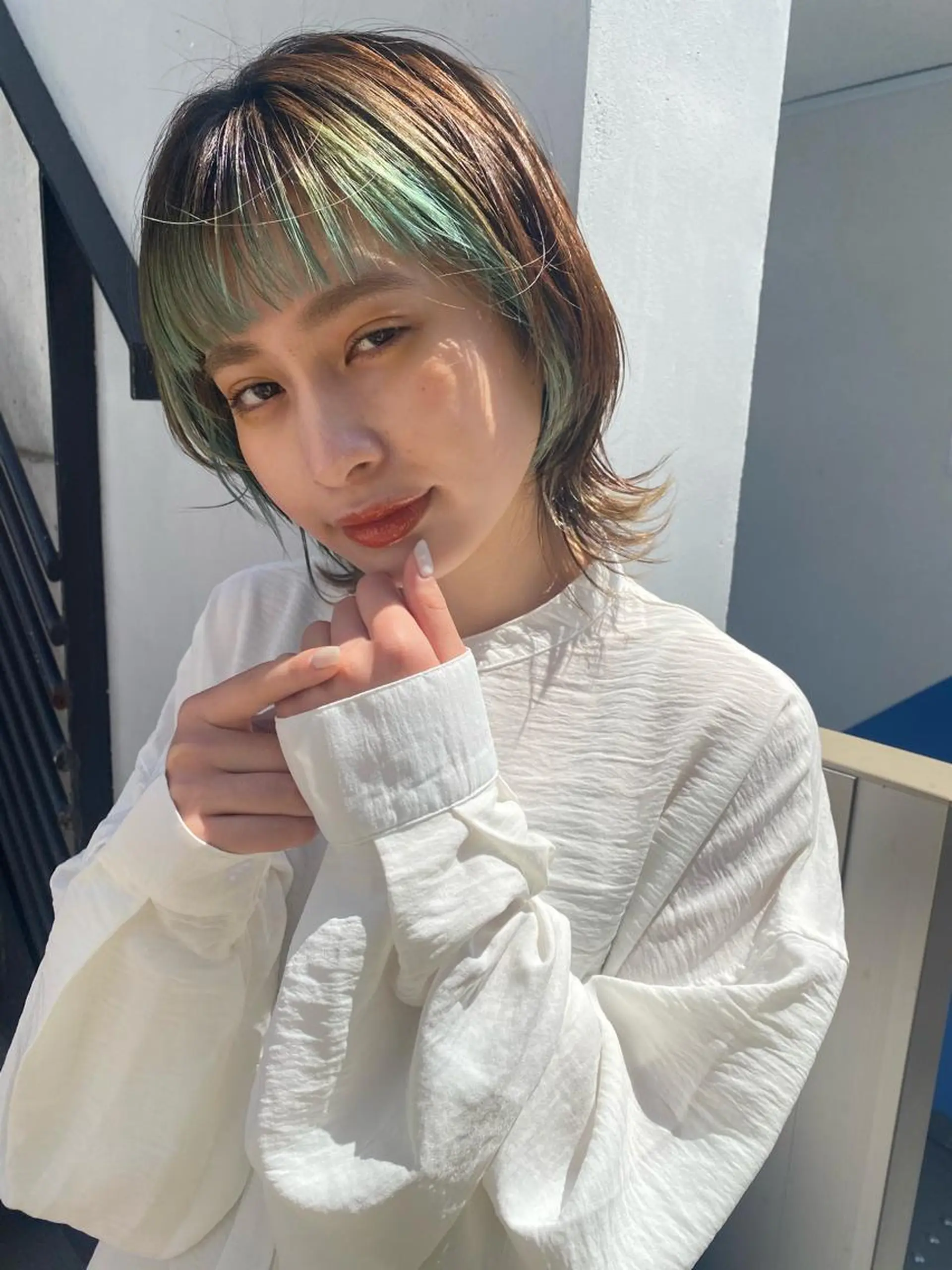 ミディアム カット ヘアカラー トリートメント ヘッドスパ ヘアセット 🍃透明感スタイル ｙｕ-ｋａ🍃のヘアスタイル