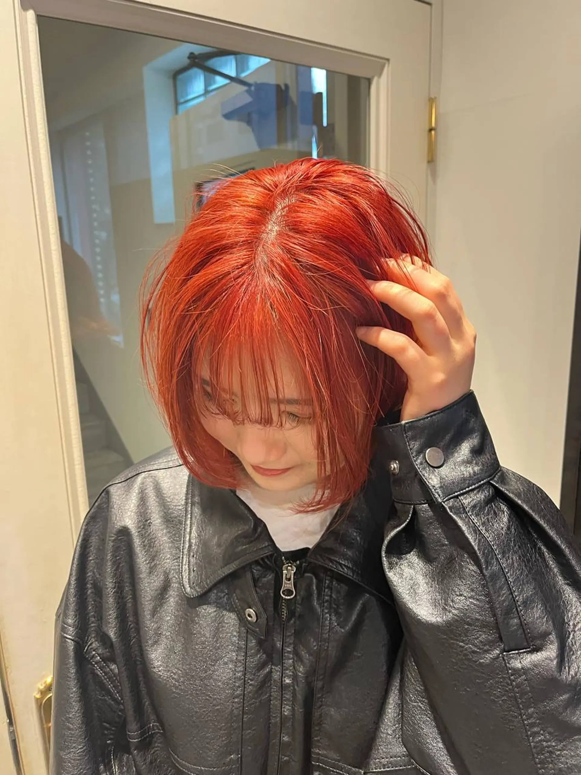 ミディアム ヘアカラー SIKI yuuna モテ韓国ヘア☁️のヘアスタイル