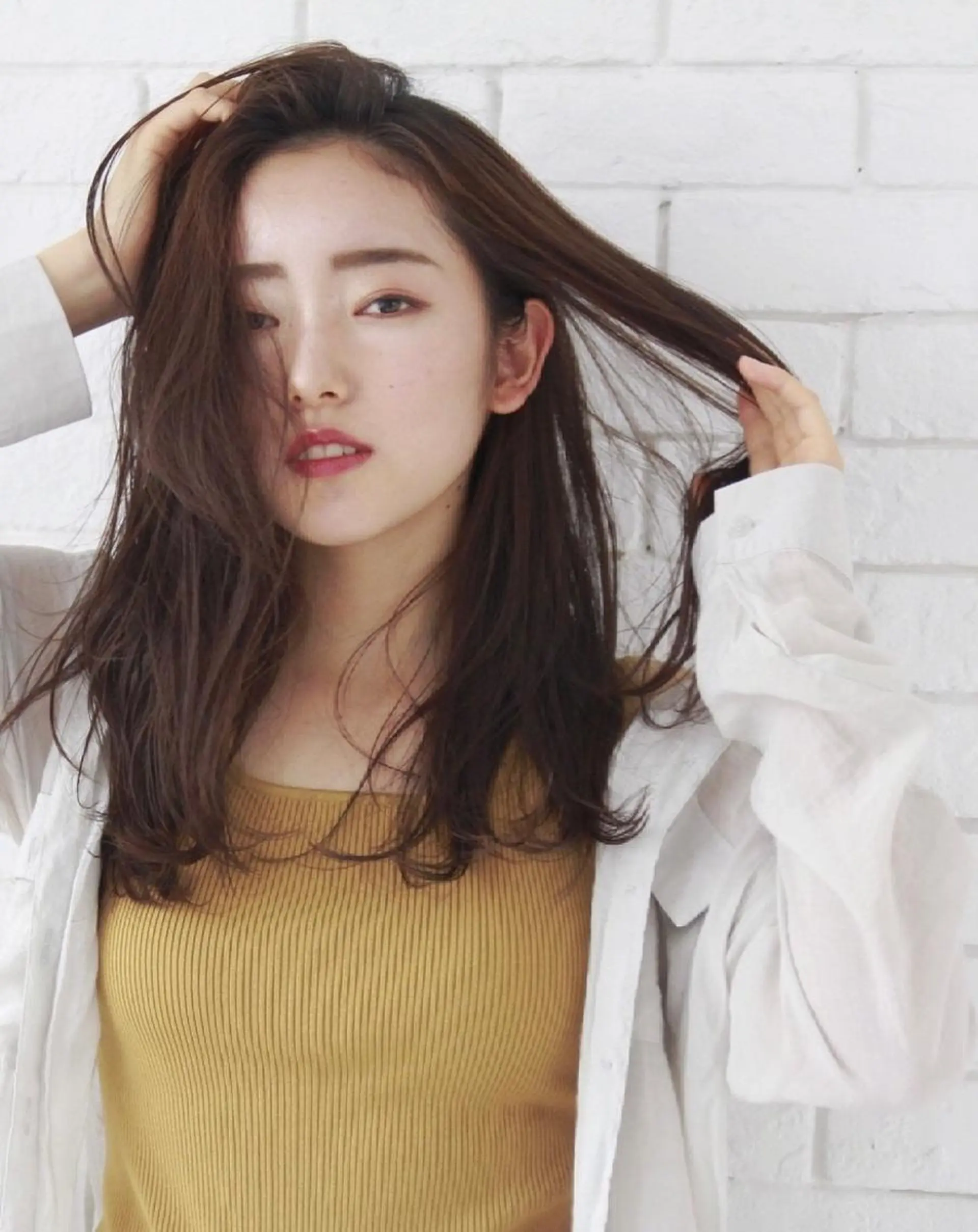 セミロング かきあげバング カット 🌼こやま かおり🌼のヘアスタイル