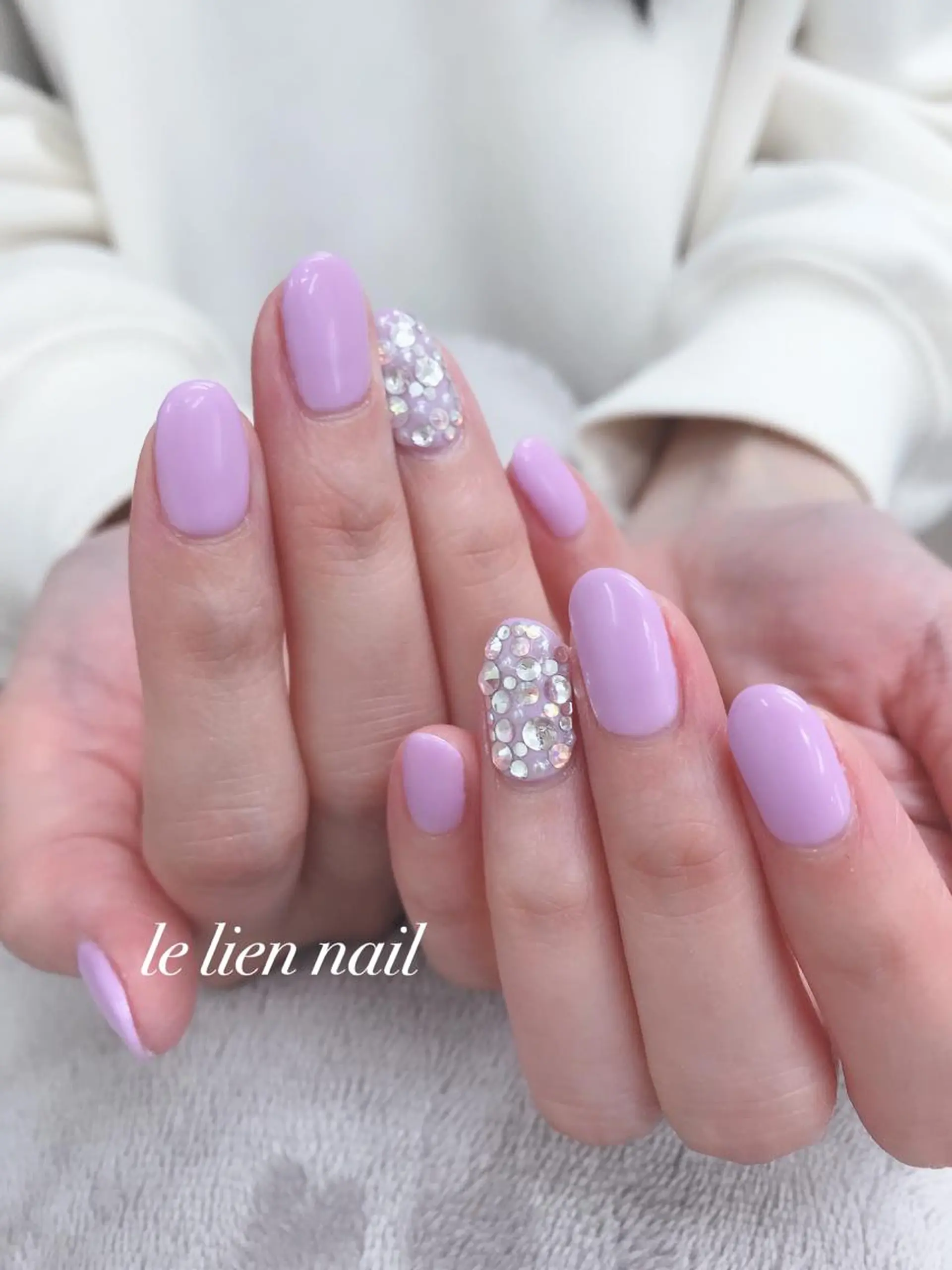 ショート パープルカラー le lien nailのネイルデザイン