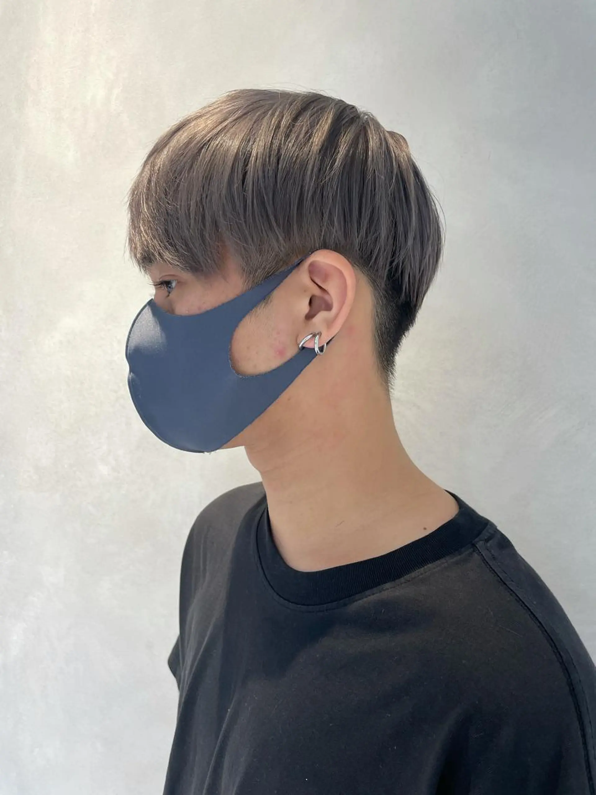 ショート カラー メンズ グレージュ ラベンダーカラー 若林 良のヘアスタイル
