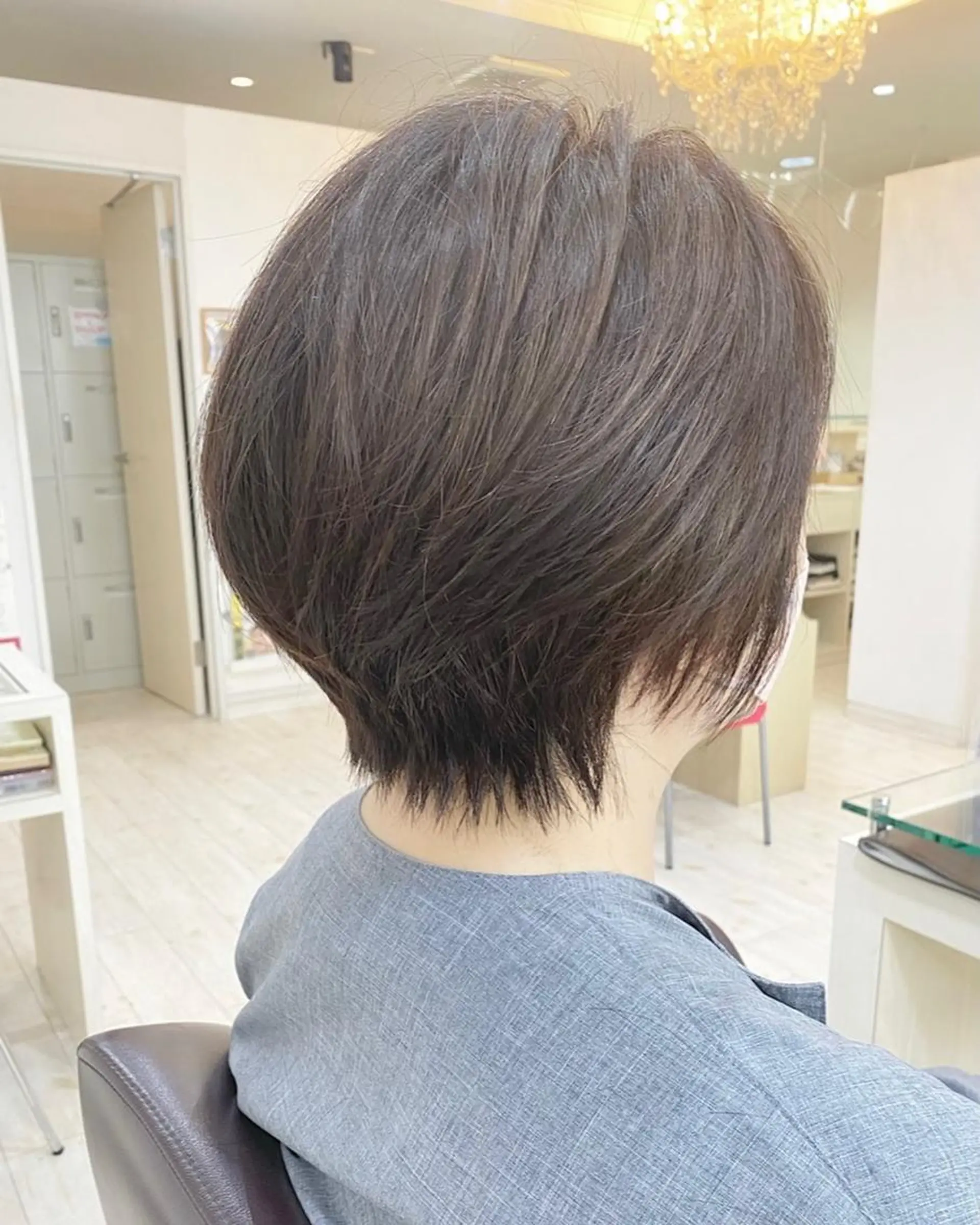 ショート カラー ショートボブ ボブ くびれヘア くせ毛 ショートヘア favorite b Charmeのヘアスタイル