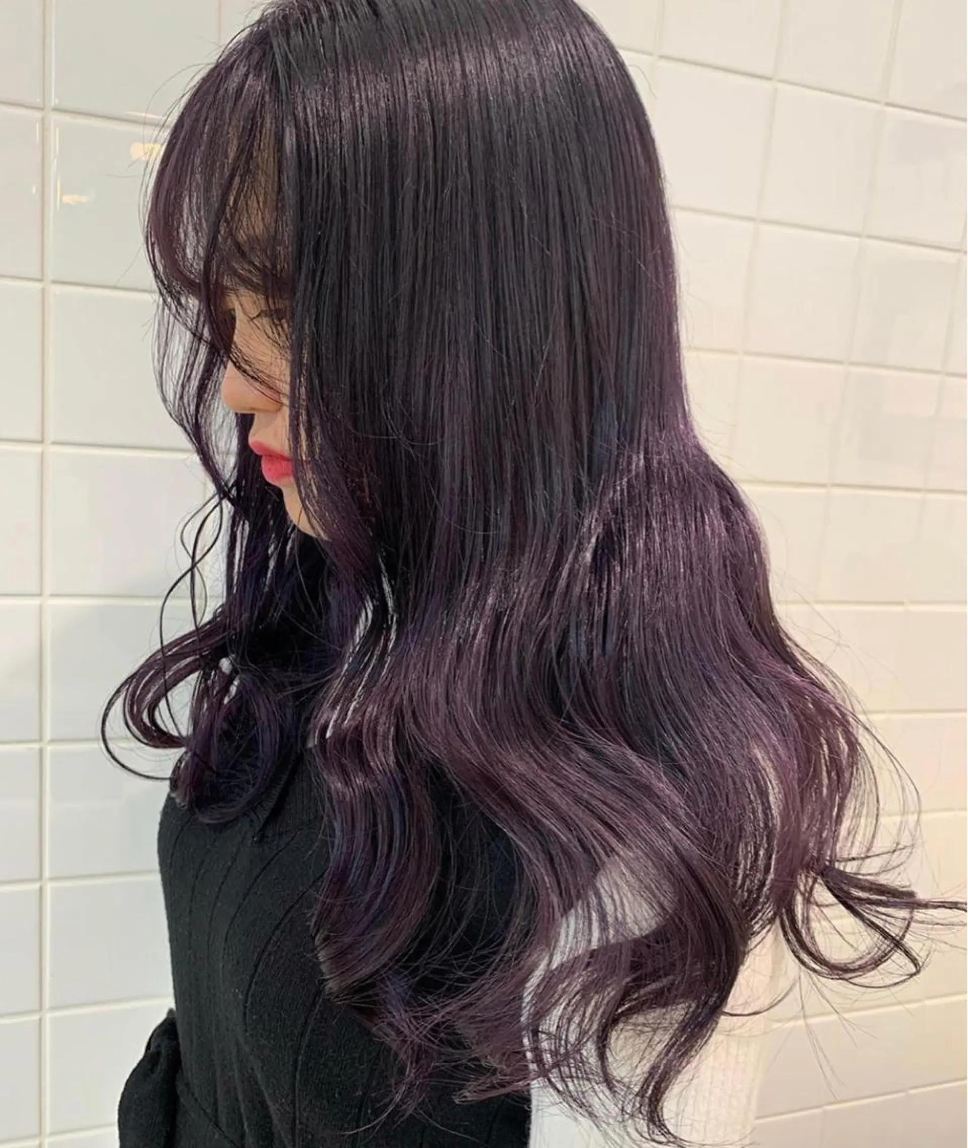 ロング ヘアカラー 🌫️韓国hair kanon🇰🇷のヘアスタイル