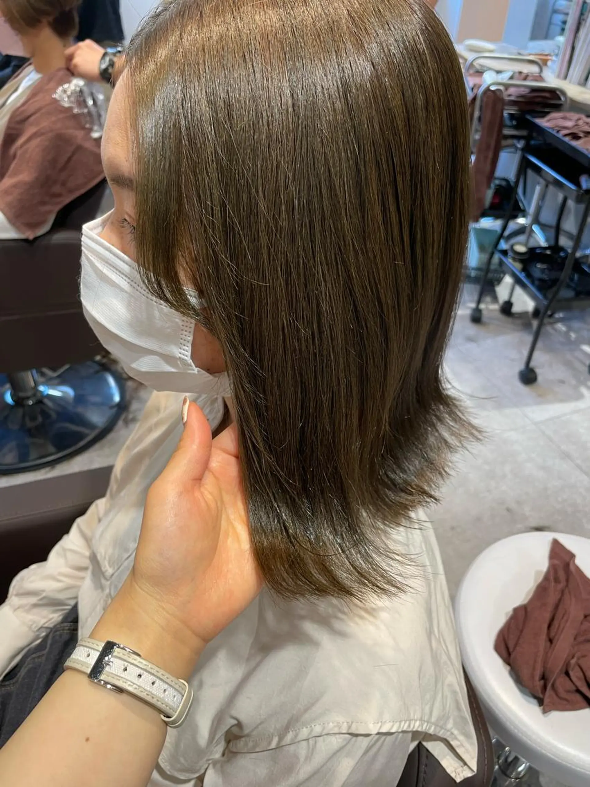 ミディアム カラー ベージュカラー オリーブベージュ カット ヘアカラー トリートメント 💐パーソナルカラー /市橋加菜💐のヘアスタイル