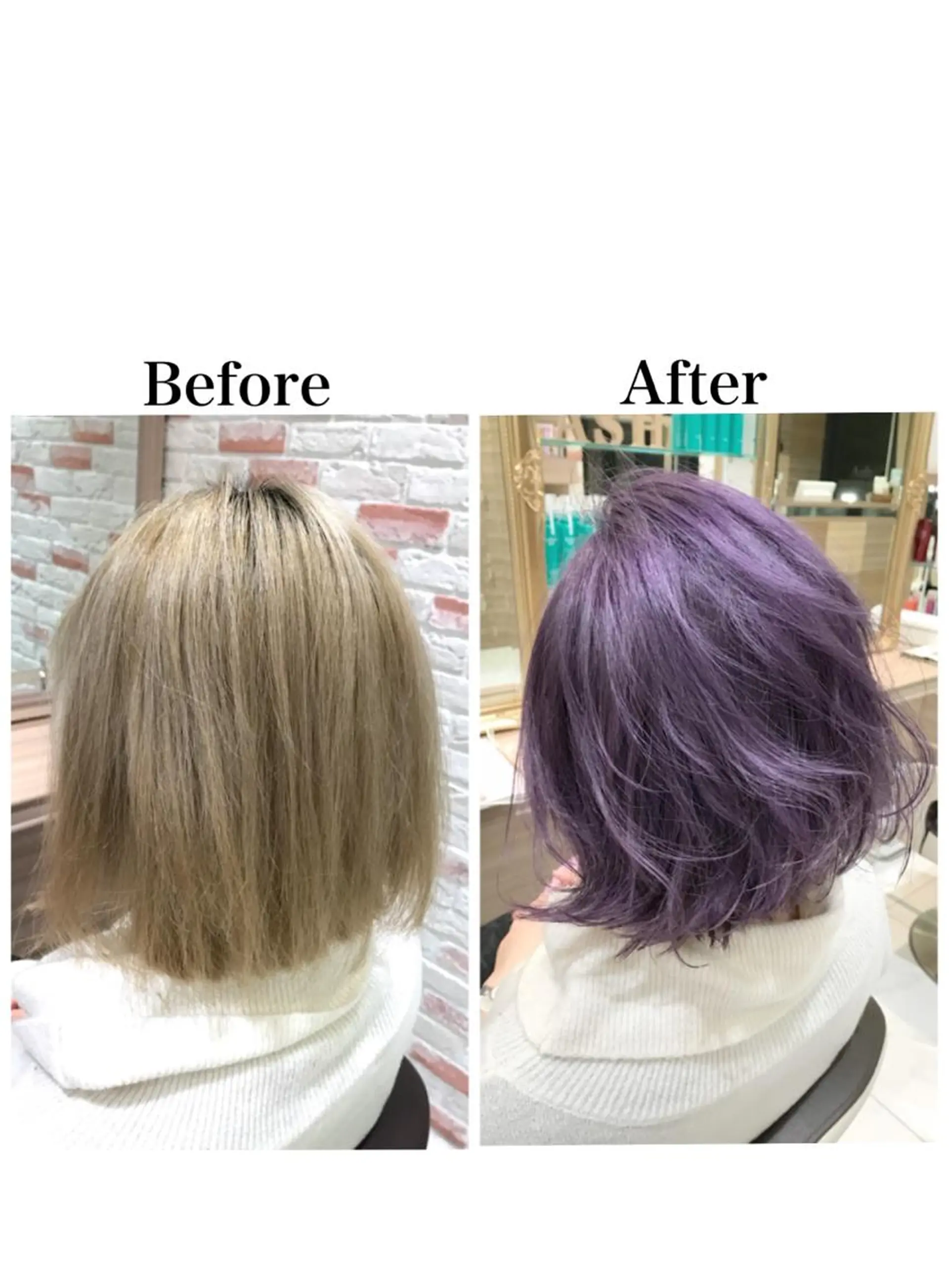 ミディアム パープルカラー ヘアカラー 新宿 木下拓哉のヘアスタイル