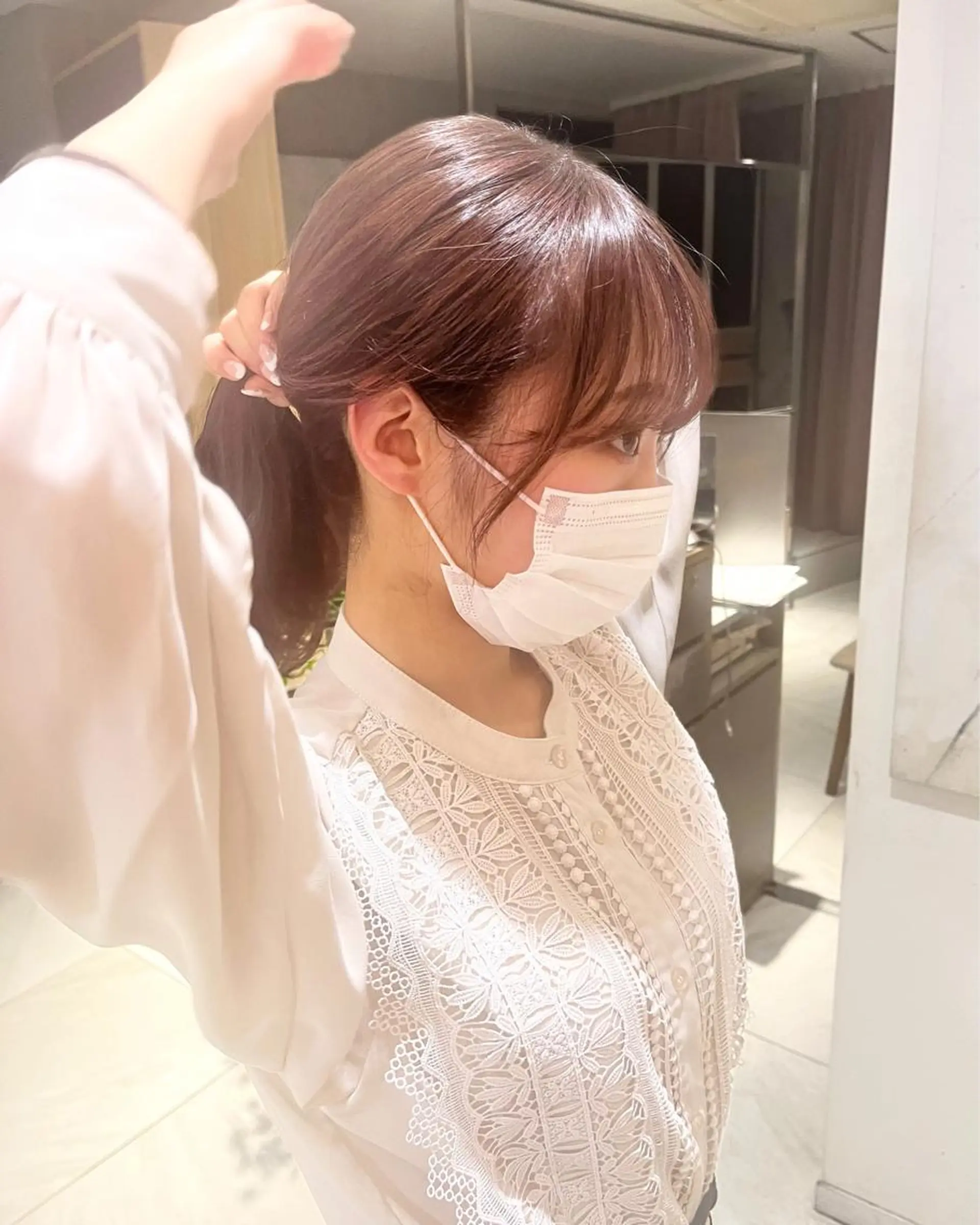 ロング カラー ピンクカラー カット ヘアカラー トリートメント ヘッドスパ 🎀艶モテカラー🎀 彩季のヘアスタイル