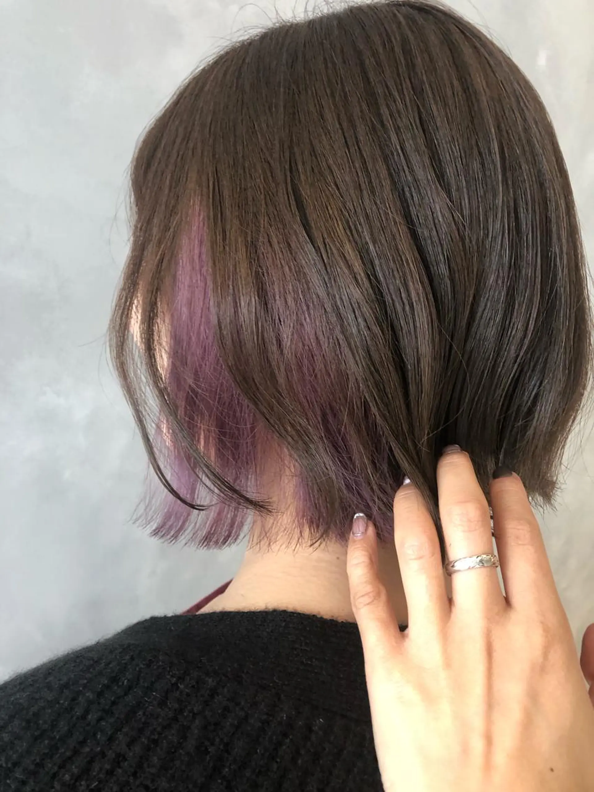 ミディアム カラー パープルカラー 長谷川 沙紀のヘアスタイル