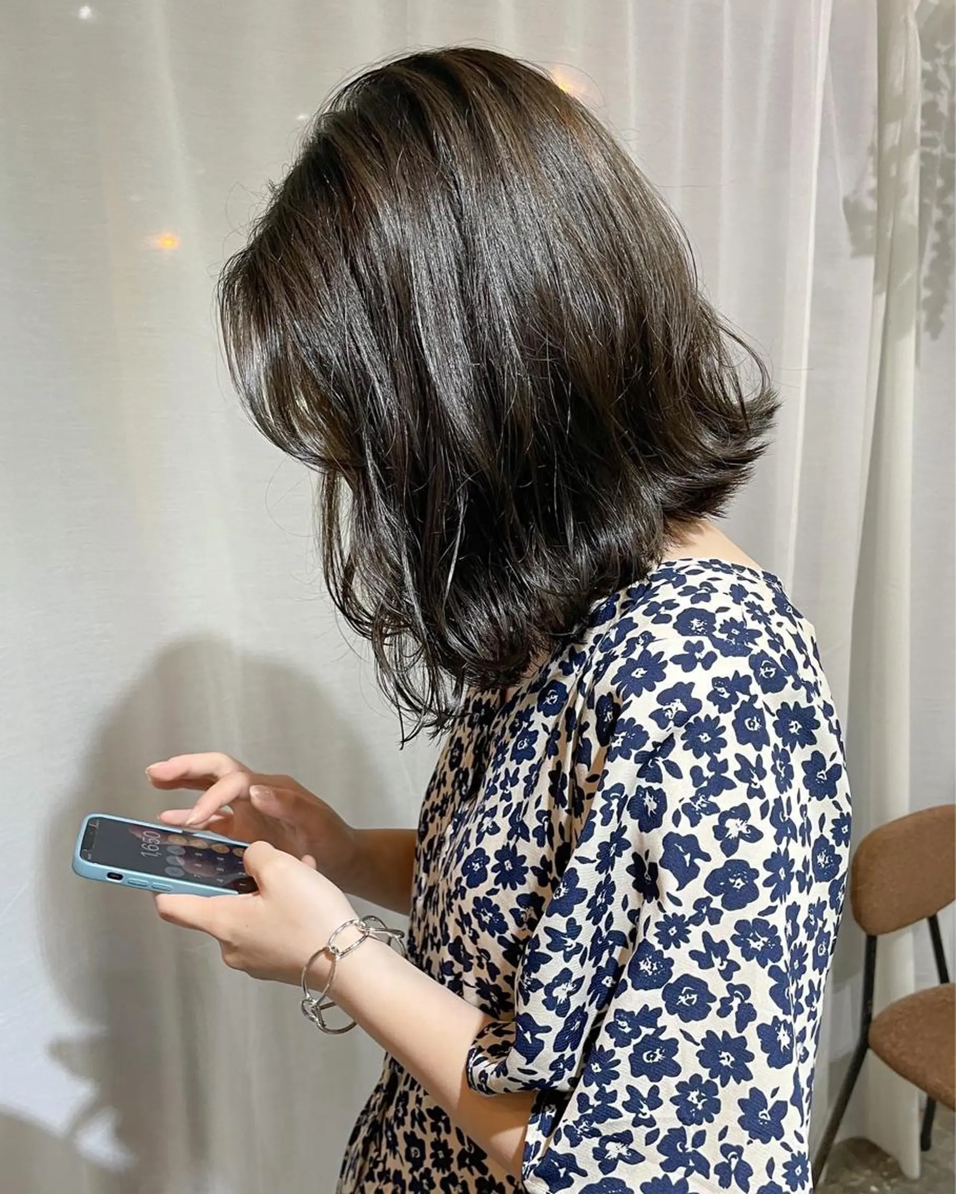 ミディアム 仙田 遥のヘアスタイル