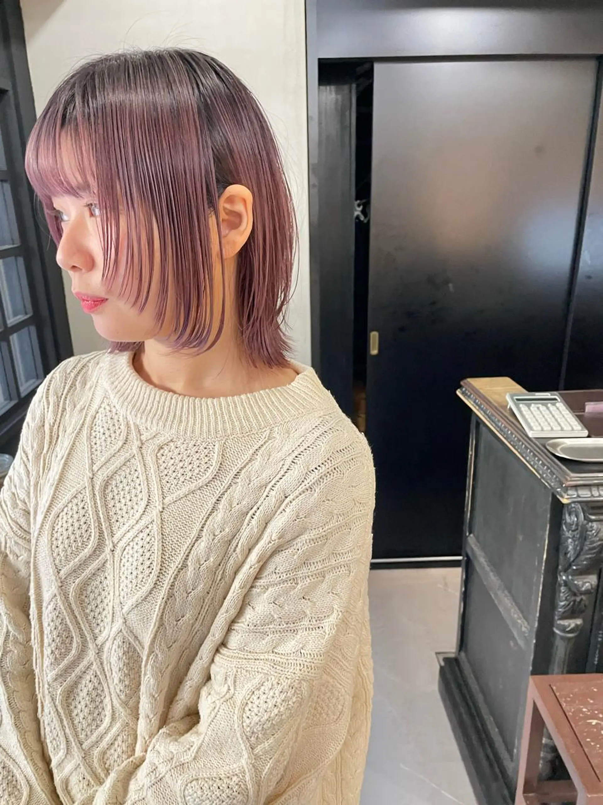 ミディアム カラー ショート・ボブ ・ウルフ✂︎IMAIのヘアスタイル