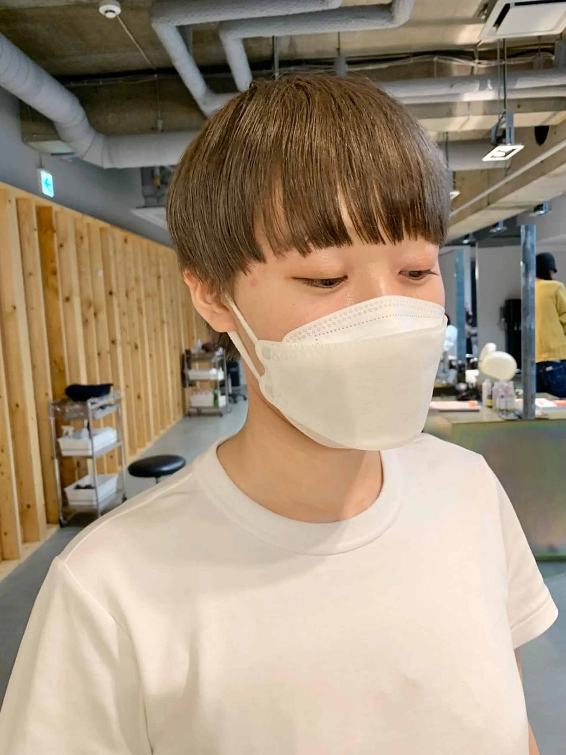 ショート カラー ショートボブ ブリーチ ハイトーンカラー ボブ ショートヘア tension 【テンション】のヘアスタイル