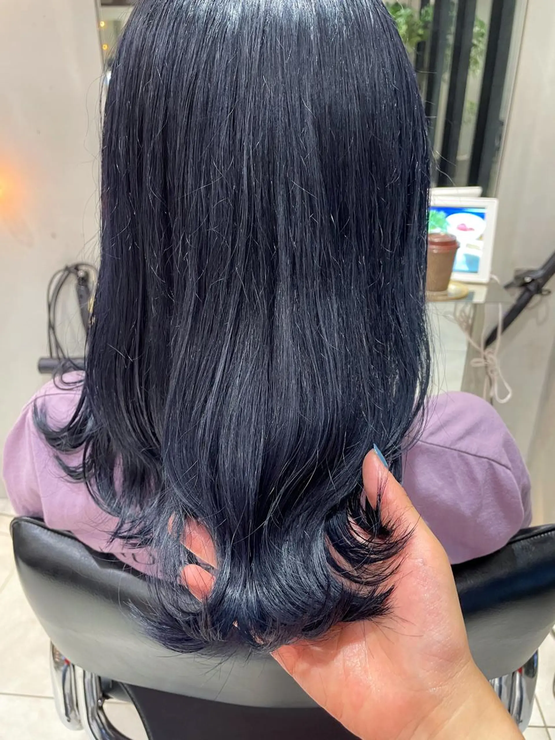 セミロング カラー ヘアカラー トリートメント ヘッドスパ ヘアセット 圧倒的透明感カラー nana🦕のヘアスタイル