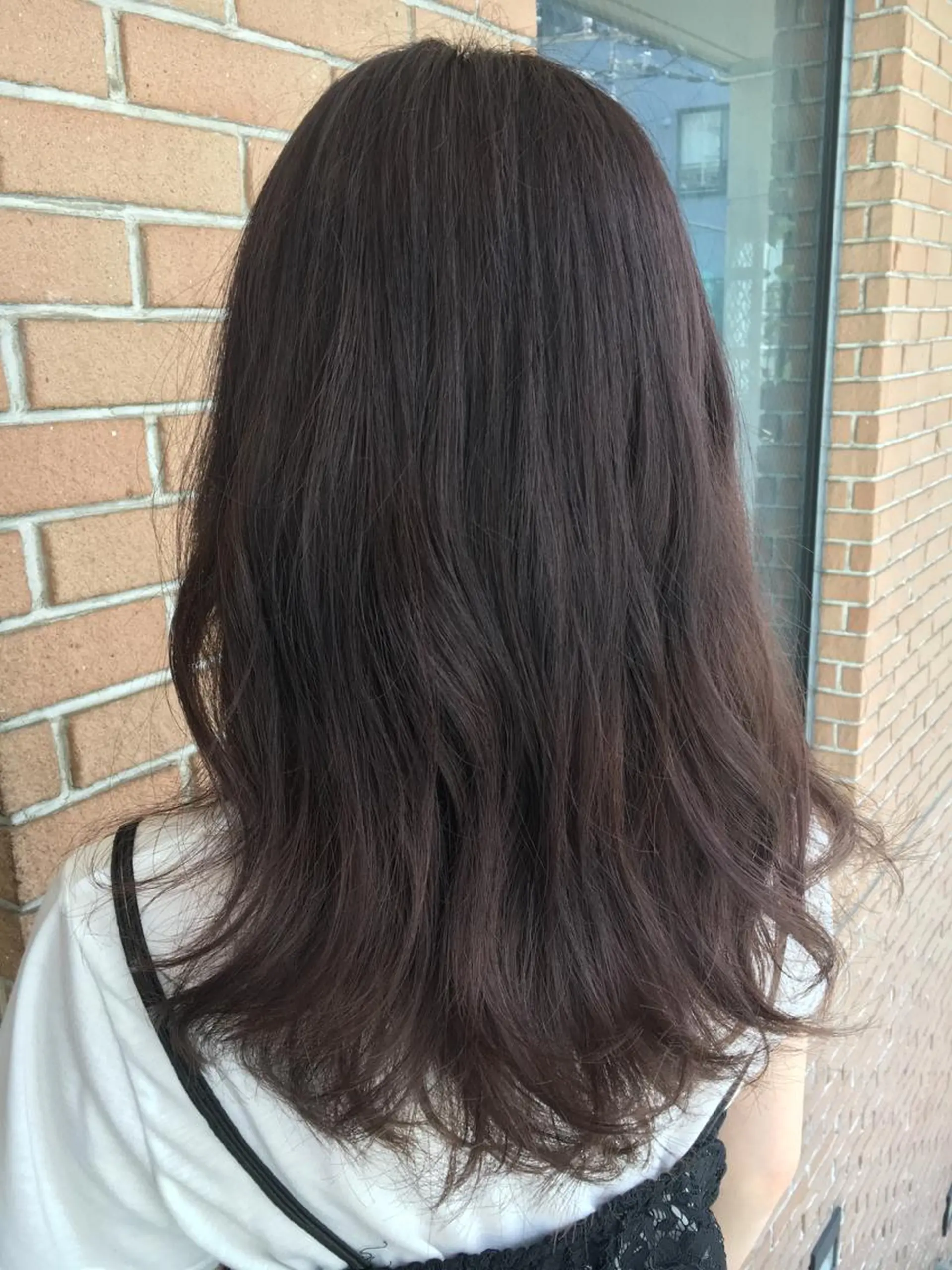 セミロング カラー グレージュ 北條 優輝のヘアスタイル