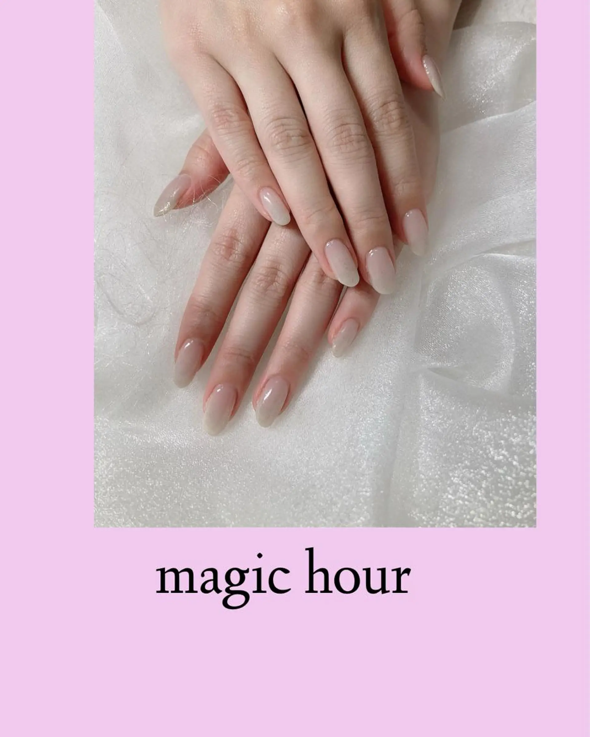 ネイル クリアネイル グラデーション ラメ(グリッター) ワンカラーネイル ホワイト RANUN nailのネイルデザイン