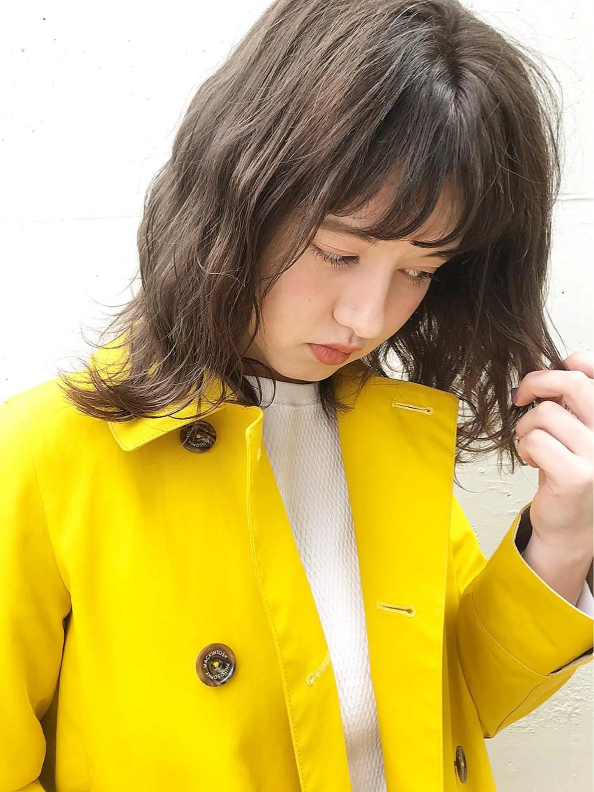 ミディアム カラー アッシュ カット ヘアカラー トリートメント コジマ ダイスケのヘアスタイル