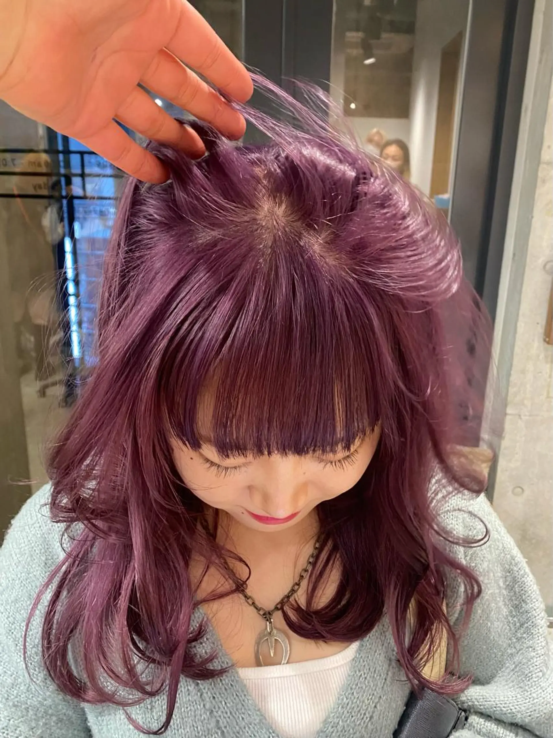 セミロング カラー ヘアカラー Yahiko ハイトーンのヘアスタイル