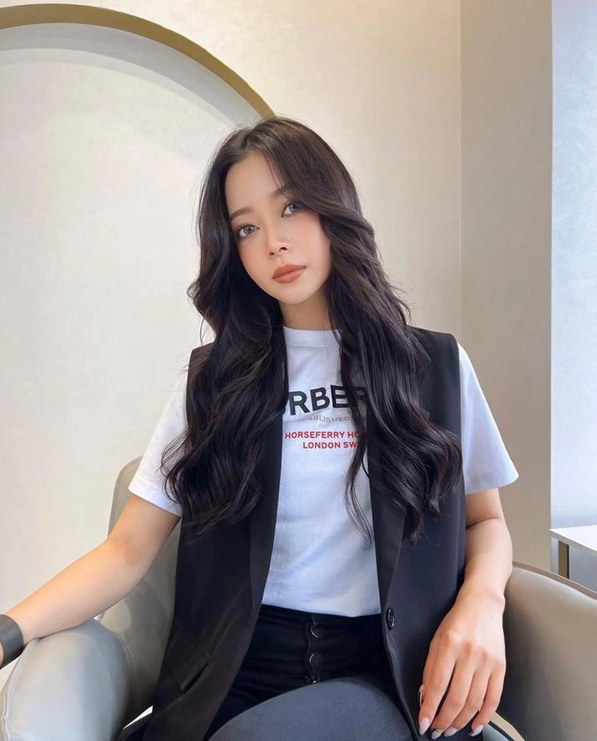 セミロング エクステ 大阪ヘアカラー ブリーチmarinaのヘアスタイル