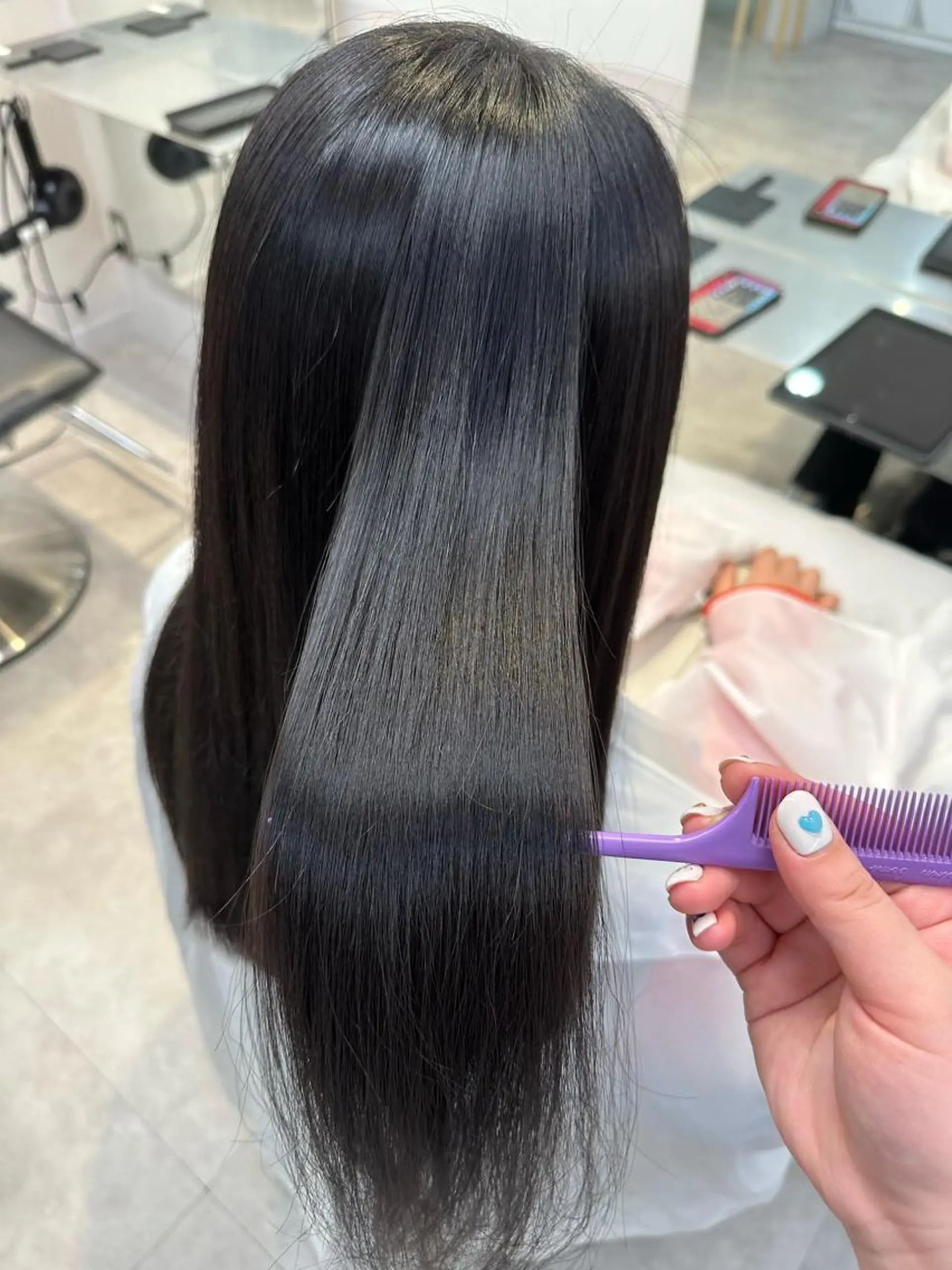 セミロング 縮毛矯正 あいこ/ハンサム ショート/日本橋🌷のヘアスタイル