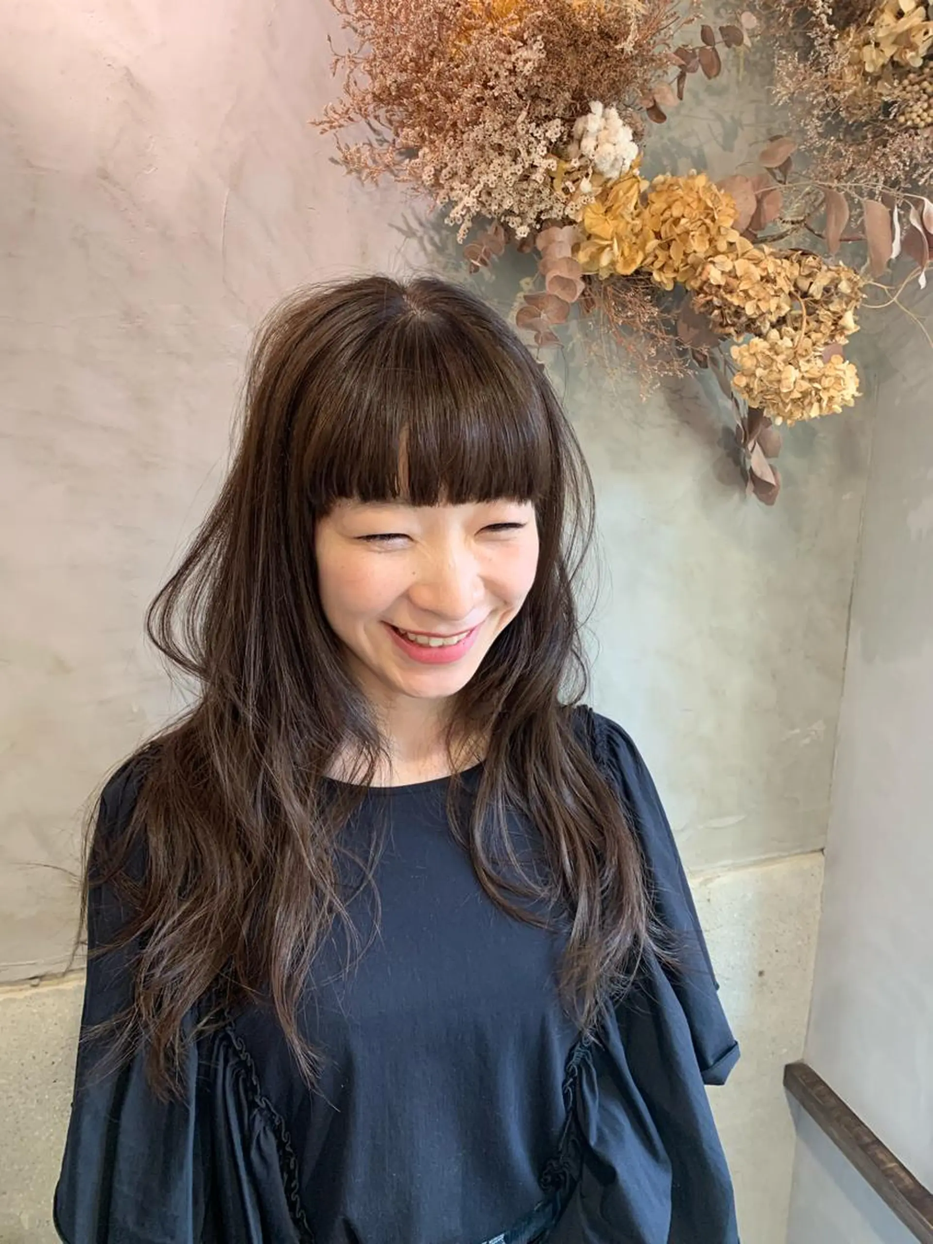 ロング カット ヘアカラー トリートメント 落合 妙佳のヘアスタイル