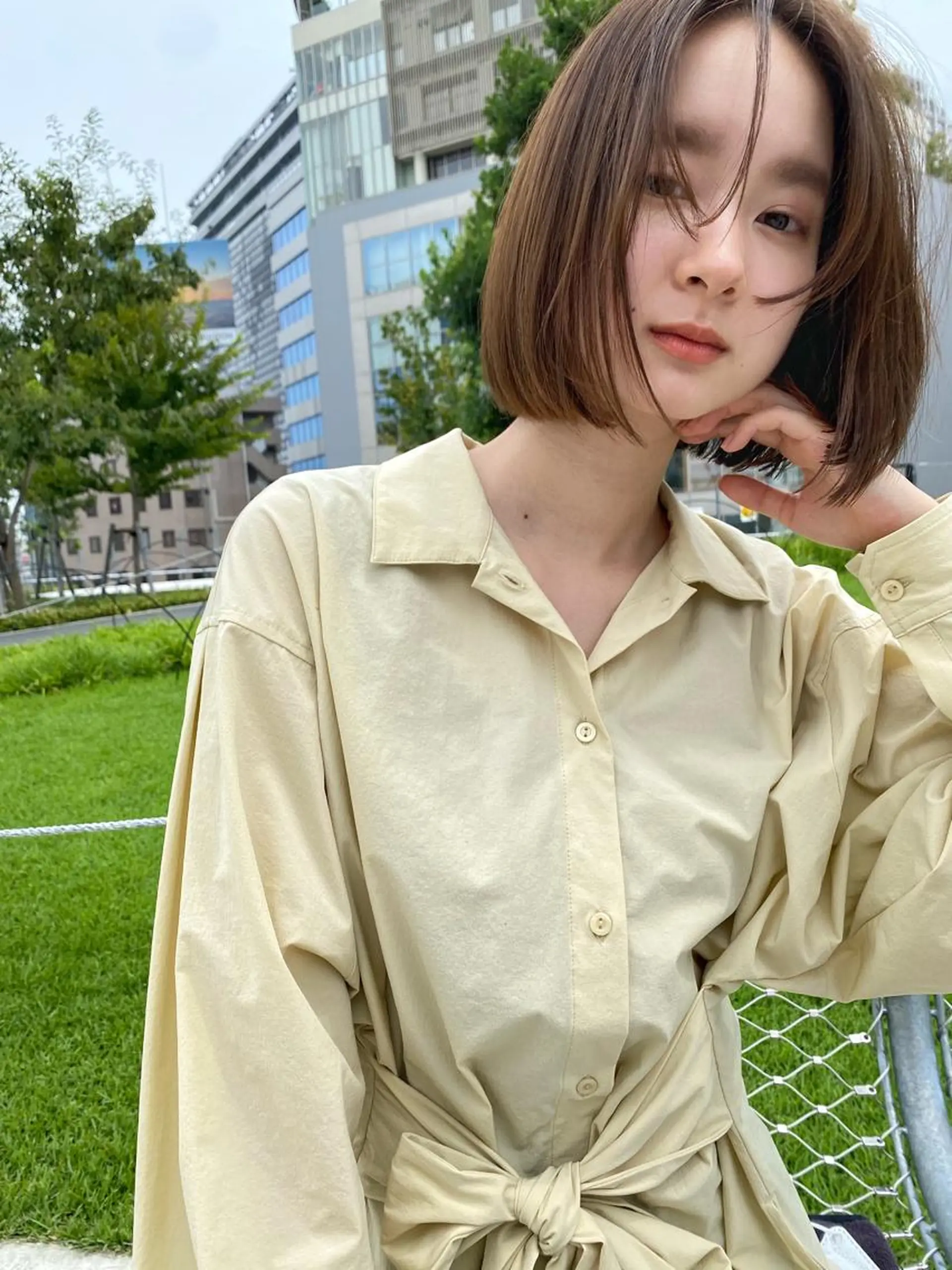 ショート カラー ワンレンボブ ボブ カット ヘアカラー トリートメント GO TODAY SHAiRE SALON Arc店所属・🉐メンズヘア特化 men's/ケンイチのヘアスタイル