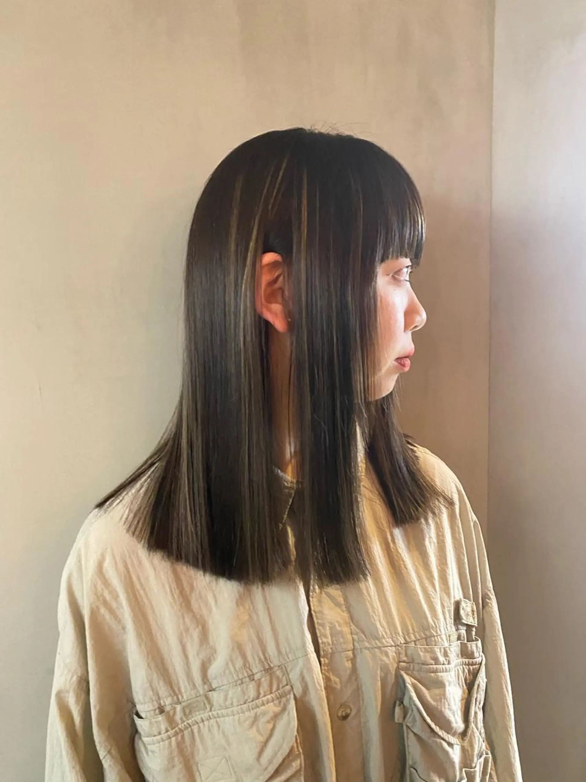 セミロング カラー ヘアカラー Agu  hair rupia 金沢店所属・金沢美容室/ 艶髪/夜営業/JINのヘアスタイル