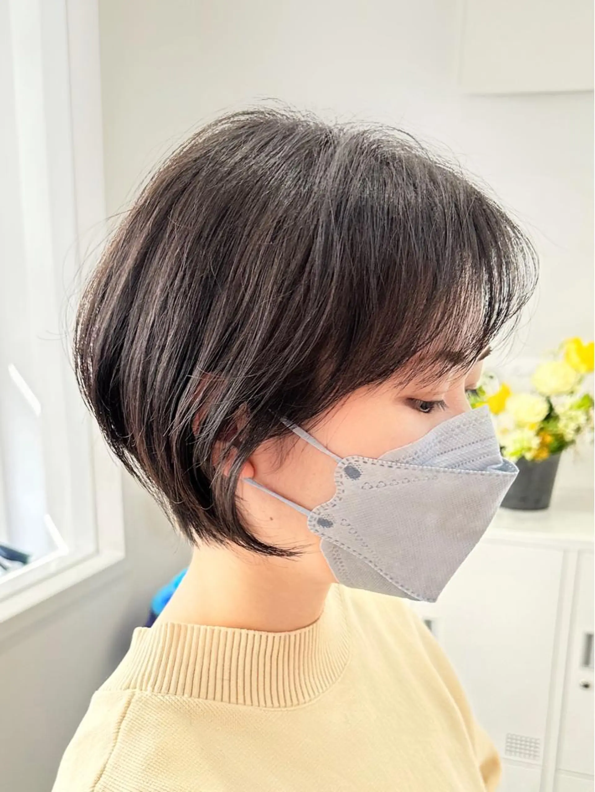ショート カラー パーマ ショートボブ ベージュカラー ブリーチ ケアブリーチ ダブルカラー hair salon suiw所属・ショート✂︎メンズ 特化‬吉田義隆のヘアスタイル