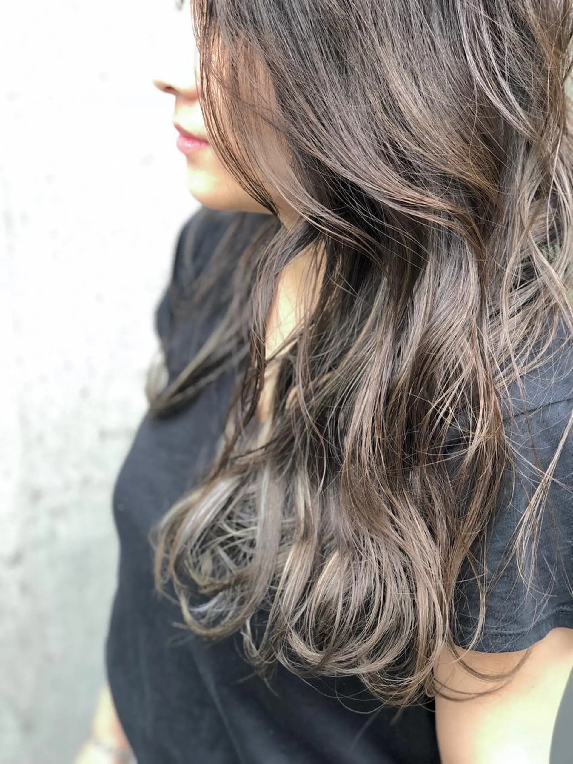 ロング カラー ハイライトカラー ハイライト レイヤーカット 似合わせ専門美容師 なかじまのヘアスタイル