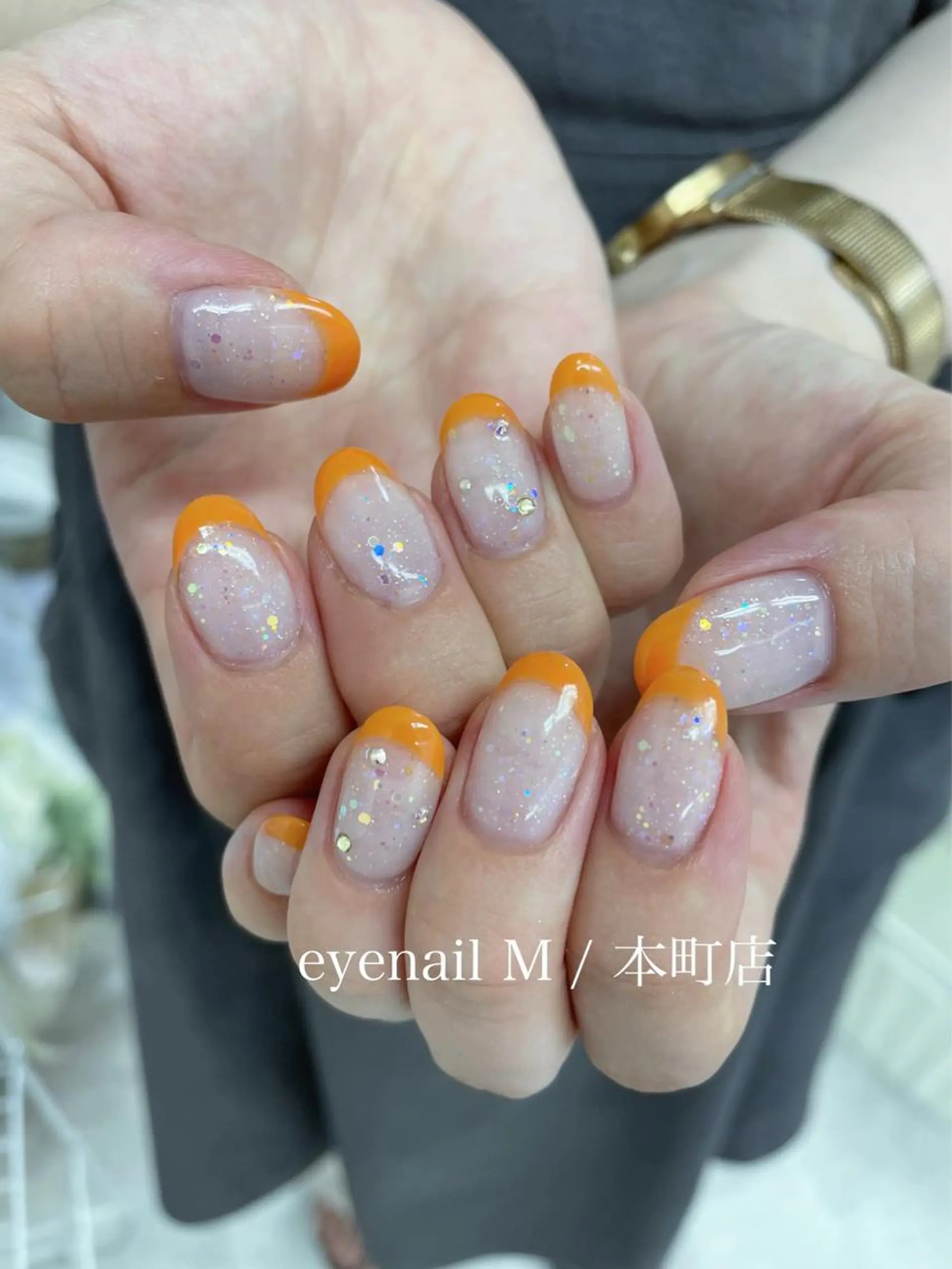 ネイル ラメ(グリッター) 持ち込み ストーンネイル ハンドネイル HARU ♡のネイルデザイン