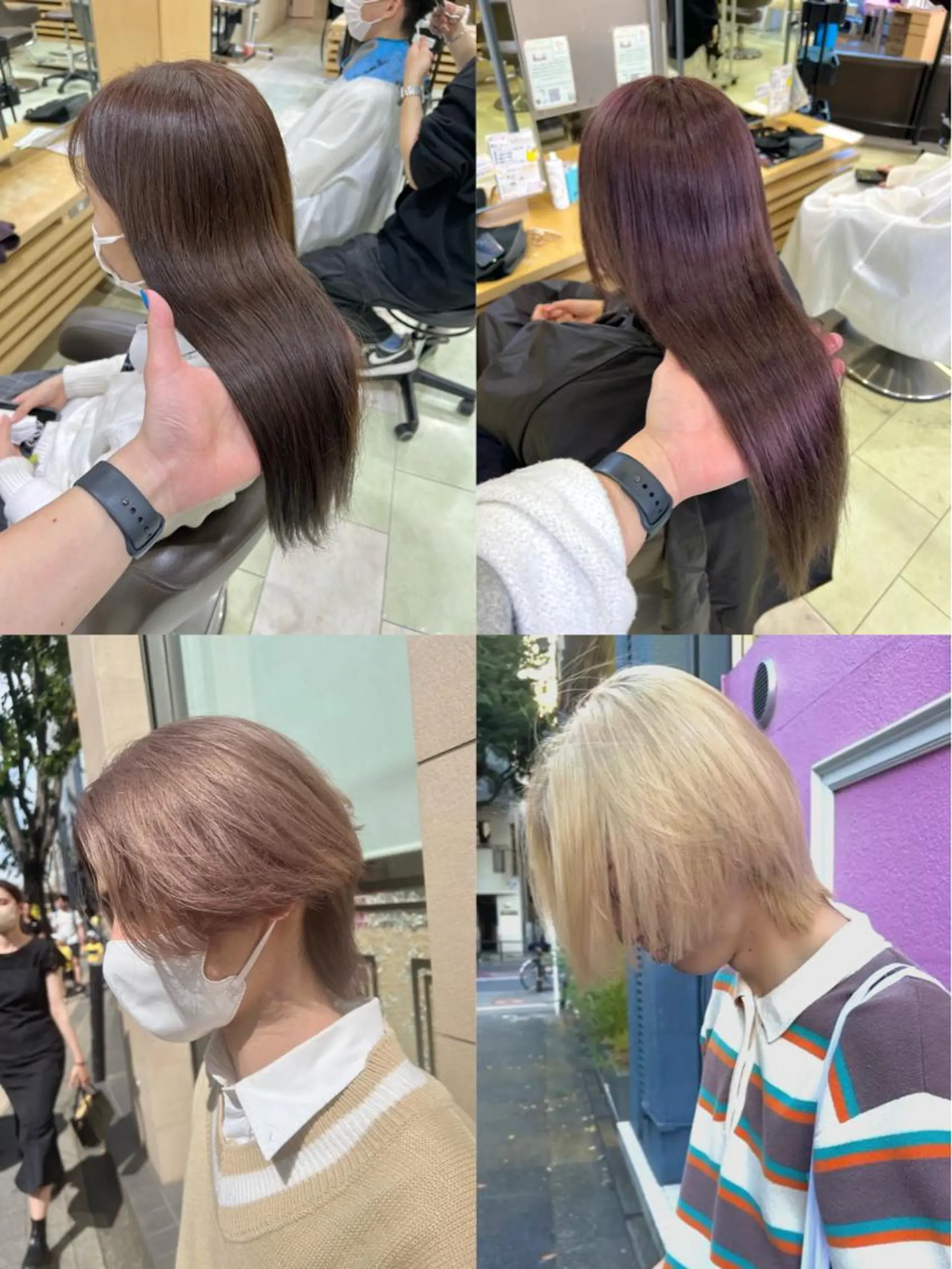 ロング カラー メンズ メンズブリーチ ブリーチ ヘアカラー トリートメント 韓国ヘアダウンパーマ シャドウパーマ/航太のヘアスタイル