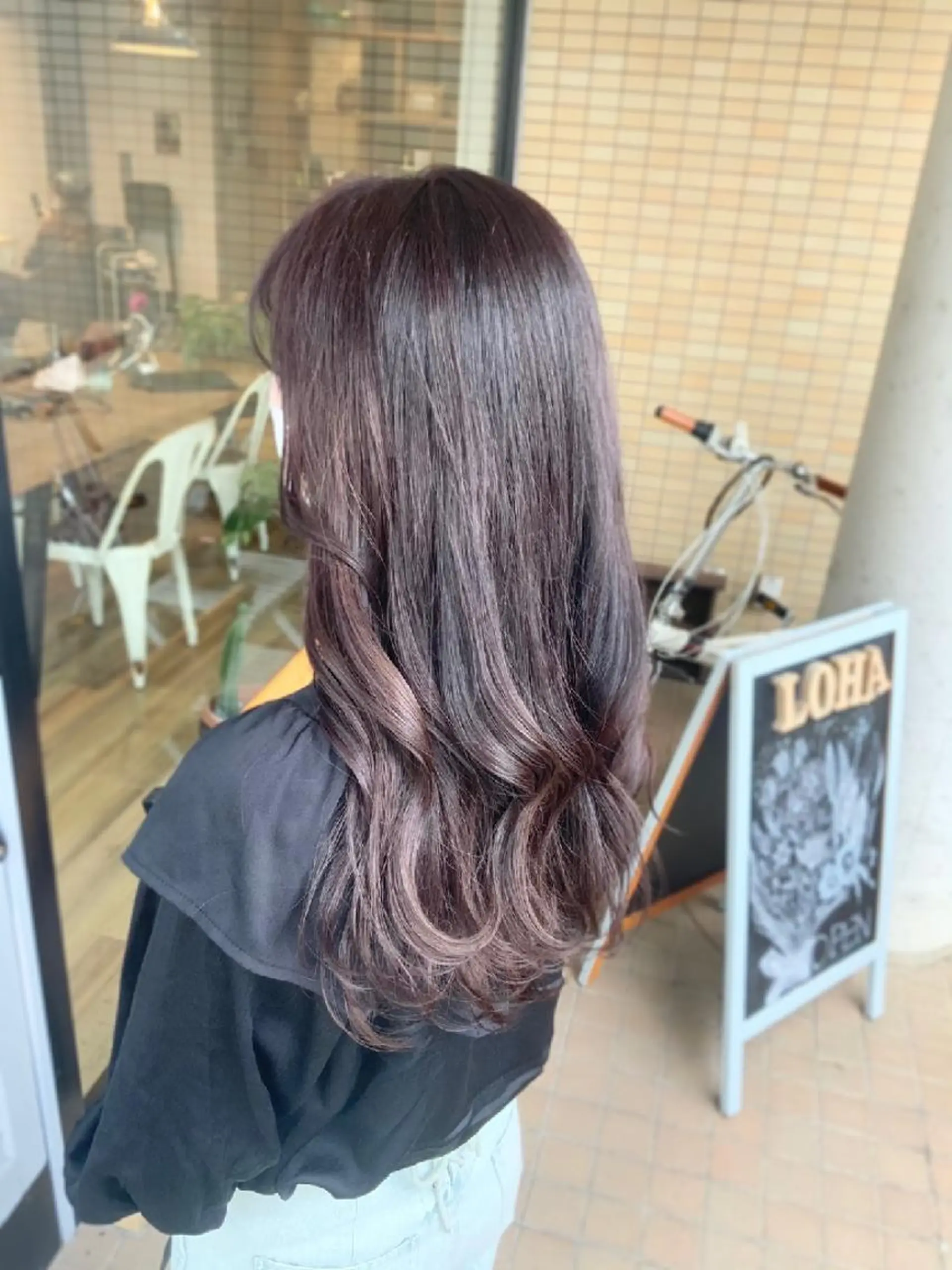 カラー ロング ベージュカラー ラベンダーカラー ラベンダーベージュ カット ヘアカラー トリートメント 堀 望美のヘアスタイル