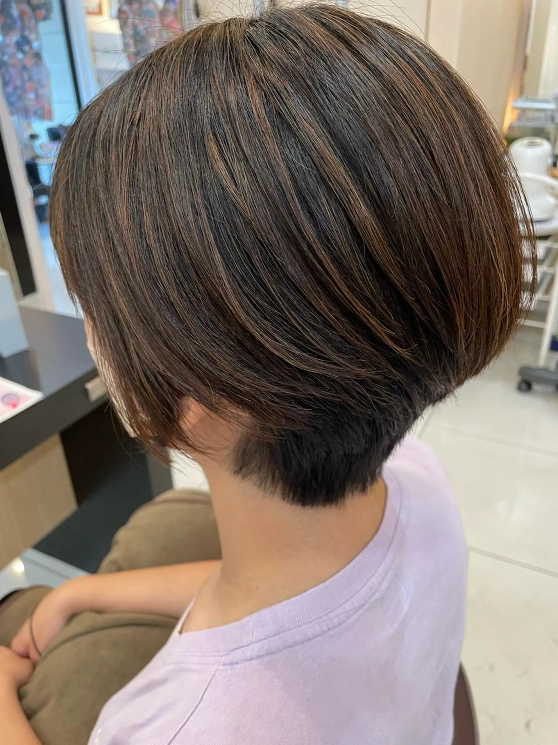 ショート カラー ヘアアレンジ ヘアカラー トリートメント リリー /Men's/パーマのヘアスタイル