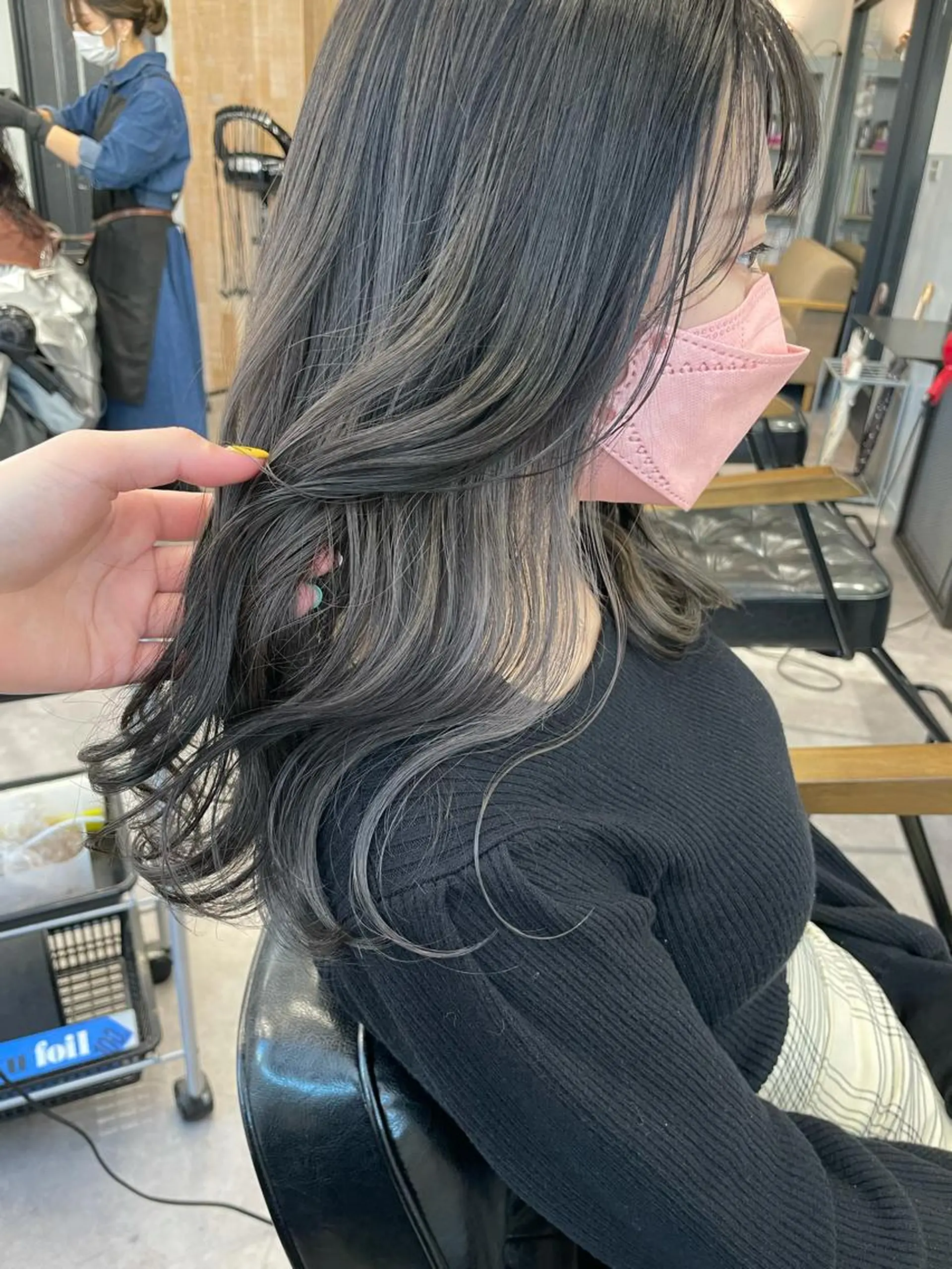 セミロング ダブルカラー🎀池袋 RUKAのヘアスタイル