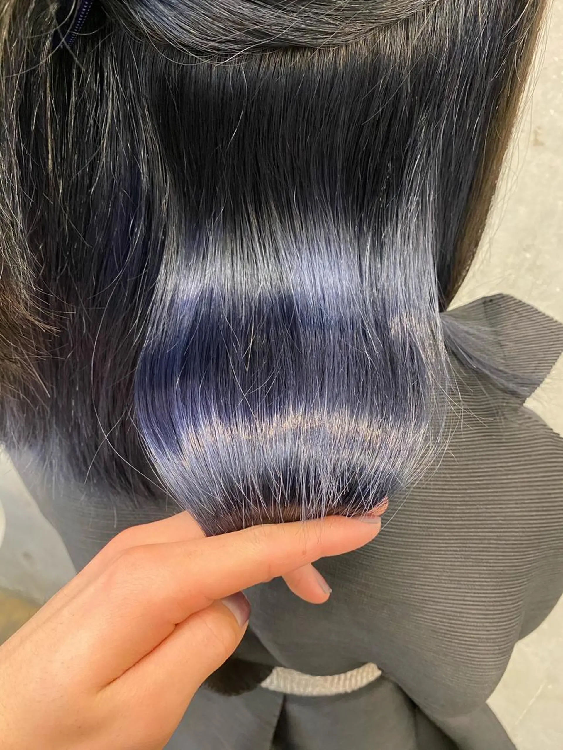 ミディアム カラー ブルーカラー SALOWIN原宿AROA店所属・顔まわり神カット✂︎ 齋藤雄大【表参道】のヘアスタイル