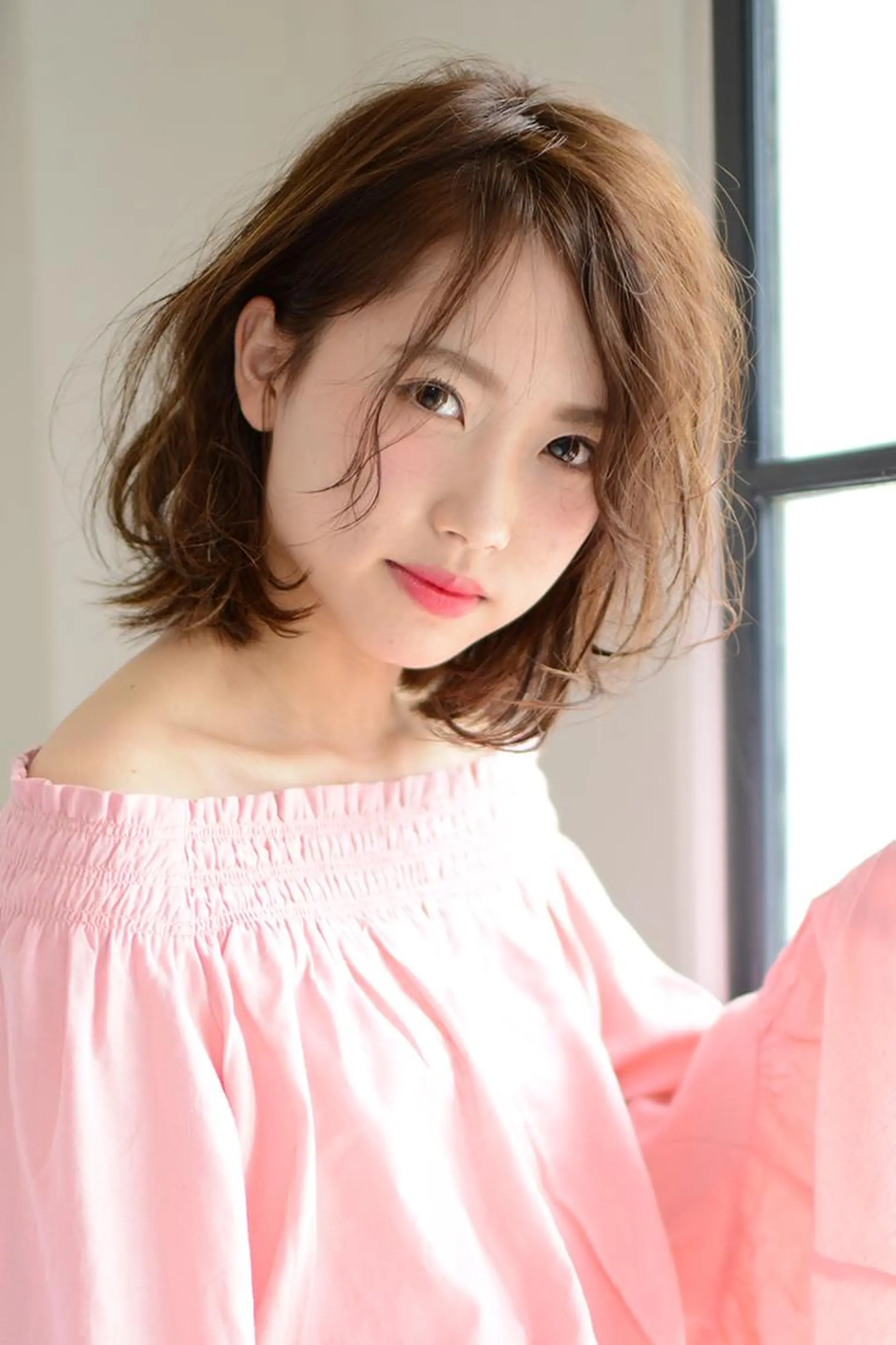 ミディアム カラー パーマ ⭐️顔周りカット⭐️ 藤久のヘアスタイル