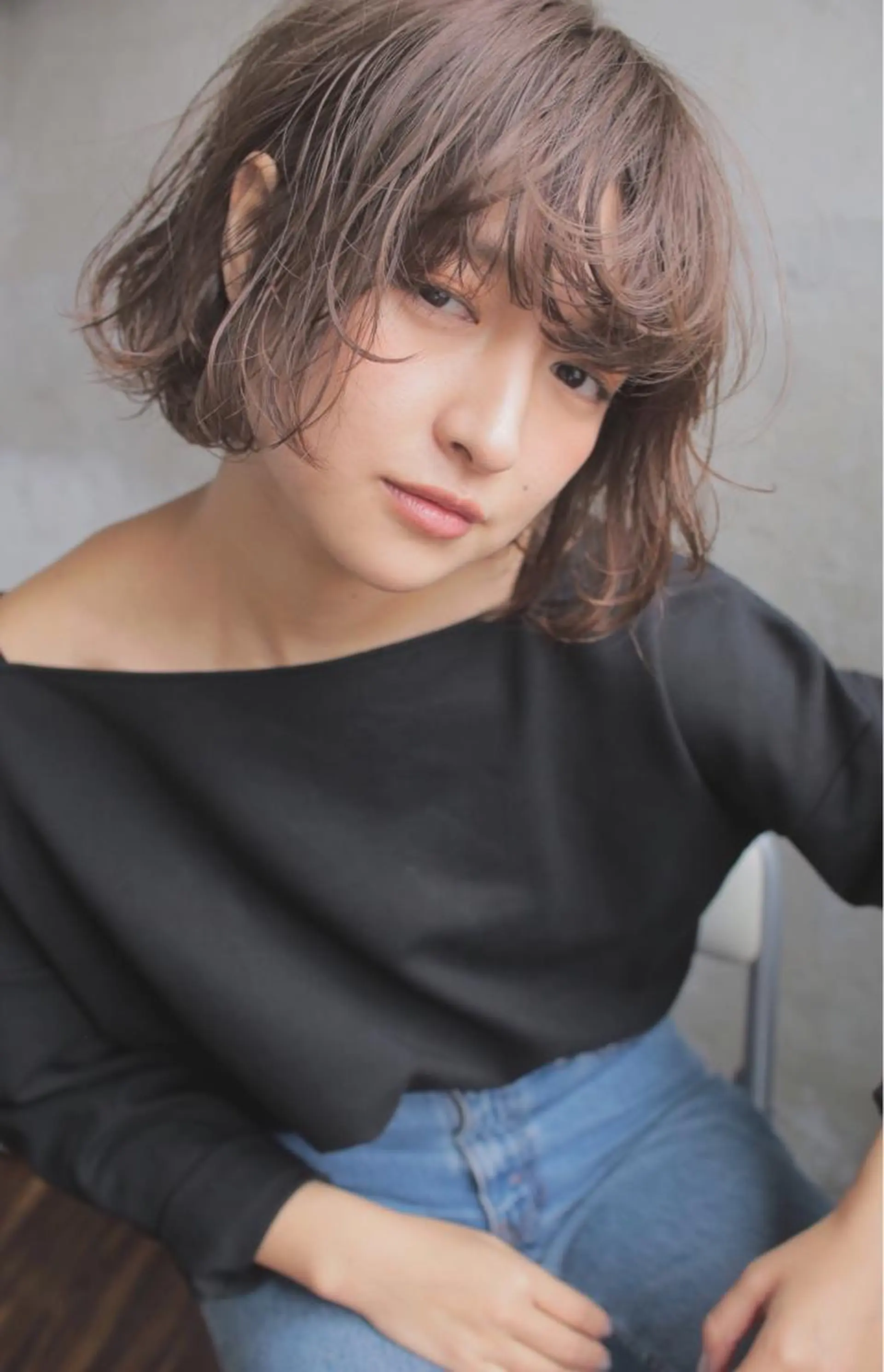 ミディアム ボブ カット ヘアカラー トリートメント 🧼柴田 健太郎🧼のヘアスタイル