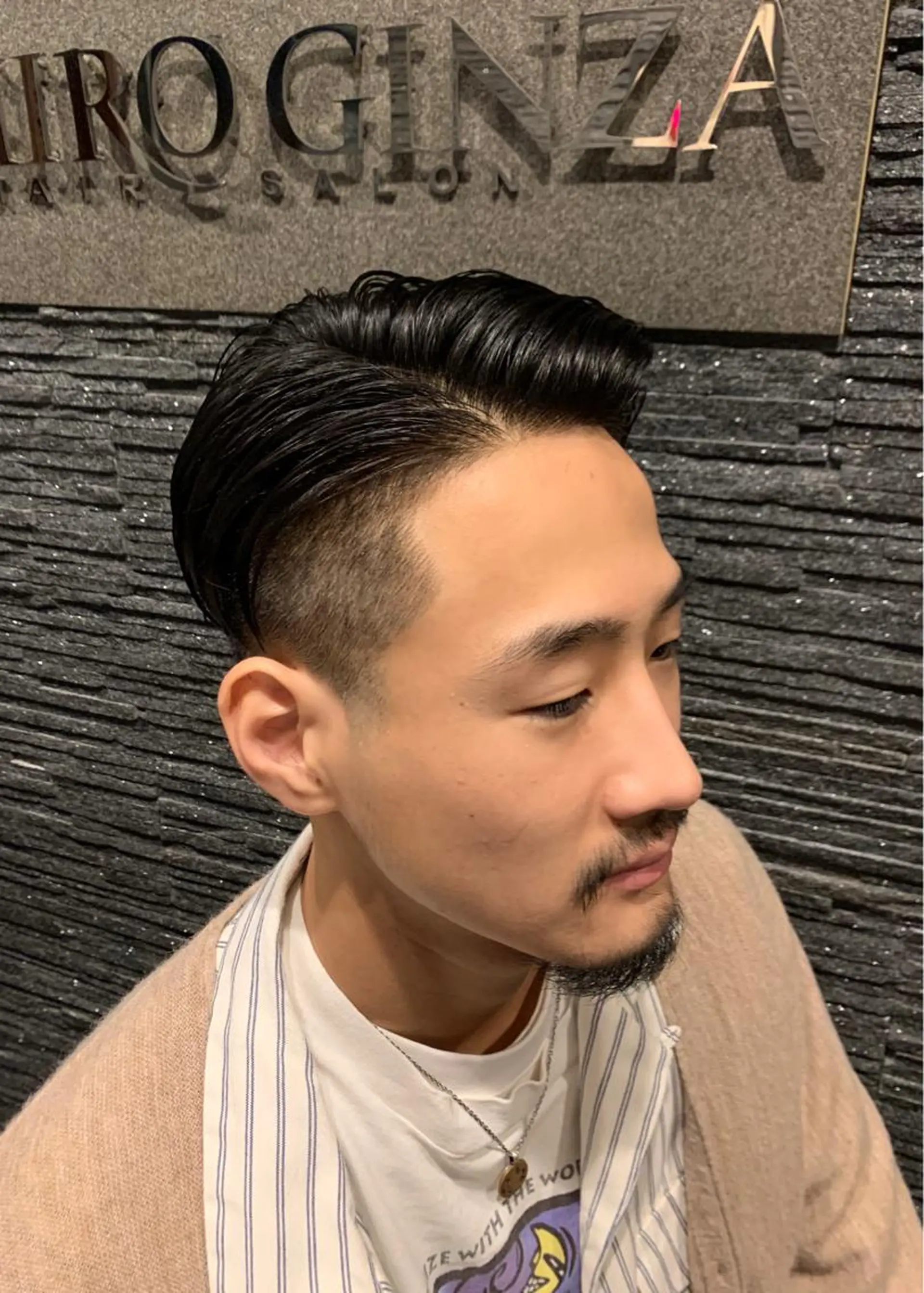 メンズ 七三 ツーブロック 栗原 周太郎のヘアスタイル