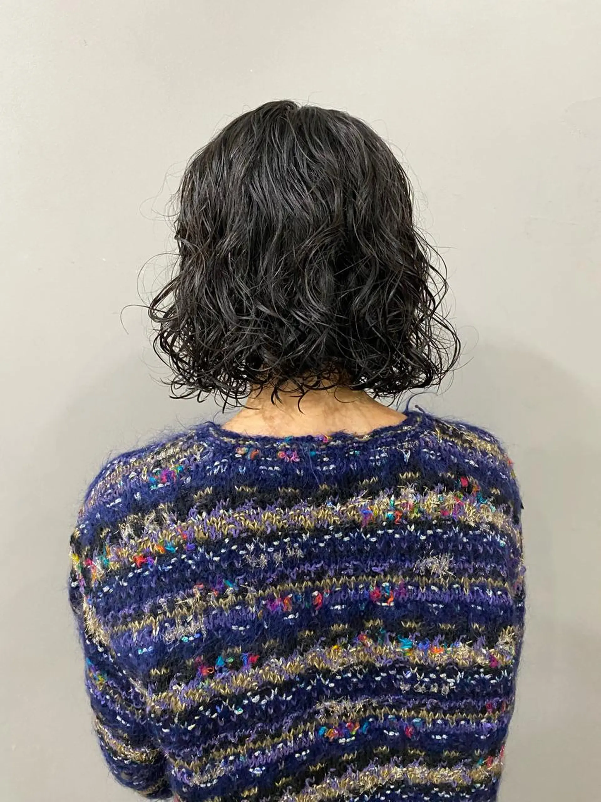 ミディアム パーマ カット ヘアカラー トリートメント 店長　ショート& パーマ　坂本のヘアスタイル