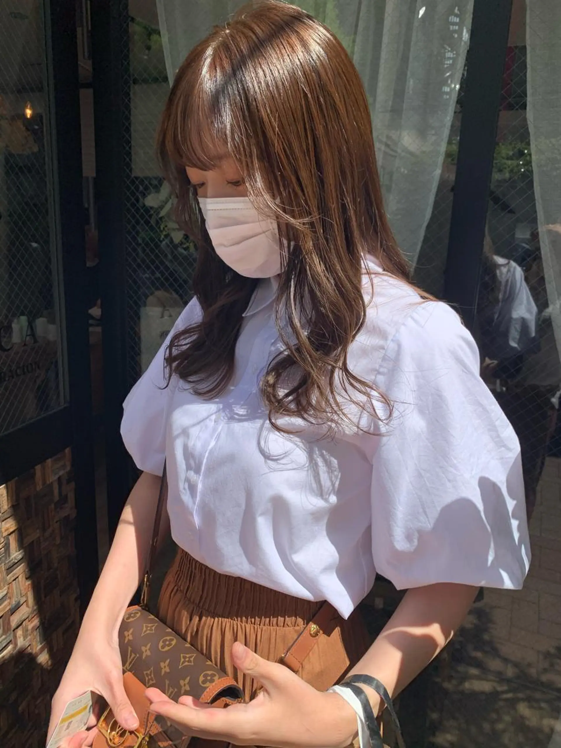 セミロング カラー ベージュカラー レイヤー/顔周り /AKARIのヘアスタイル