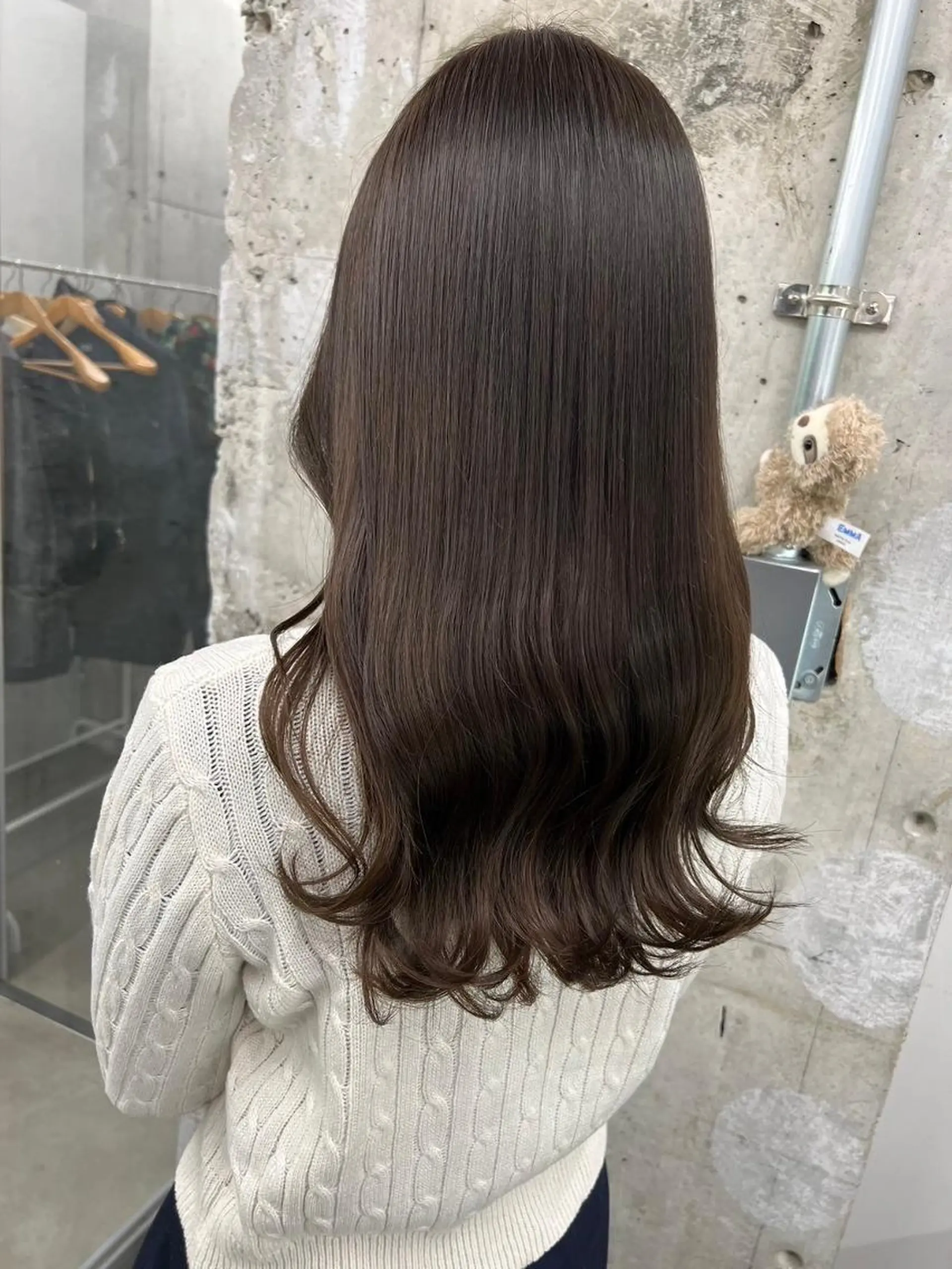セミロング カラー パーマ ヘアアレンジ セミロングパーマ アディクシーカラー ベージュカラー ケアカラー 透明感カラー ヘアカラー トリートメント ヘアケア特化型サロン newi 京橋のヘアスタイル