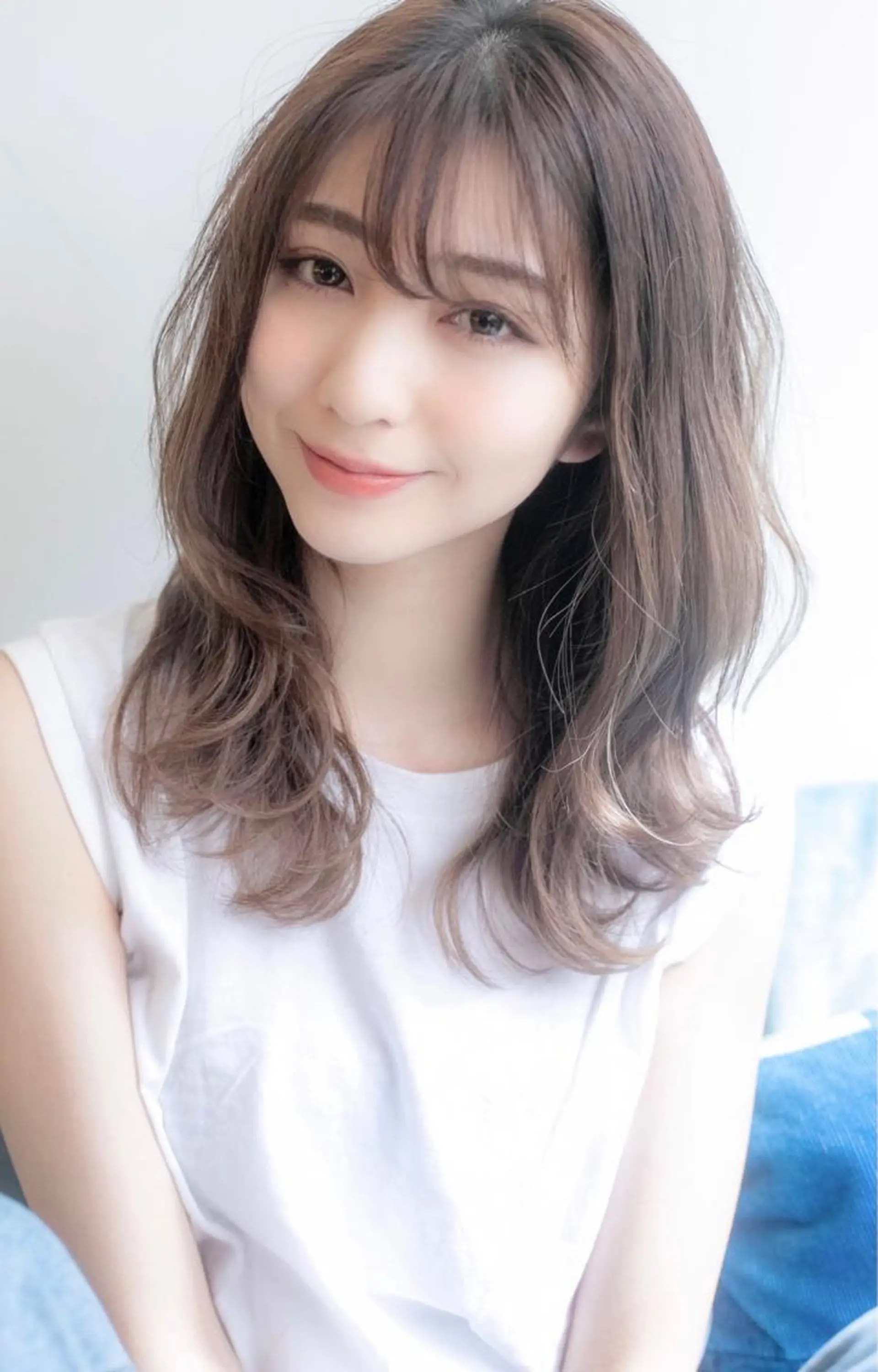 セミロング カラー パーマ ヘアアレンジ アッシュ バレイヤージュ ブリーチ ケアブリーチ 透明感カラー カット パーマ トリートメント 竹内ケンゴ🇰🇷 EIGHT藤沢のヘアスタイル